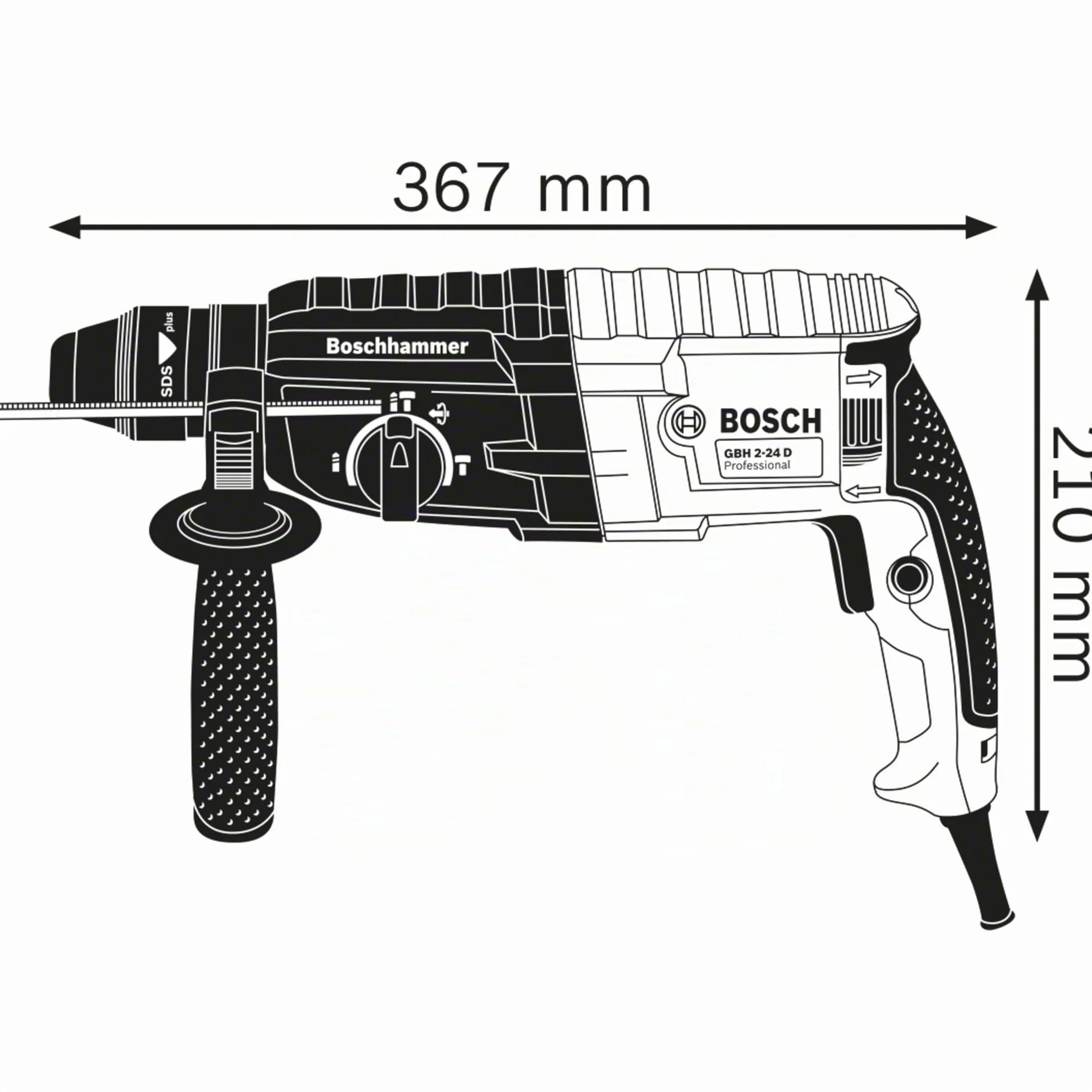 Bosch Professional GBH 240 Martello perforatore SDS plus 790 W 210 mm Valigetta