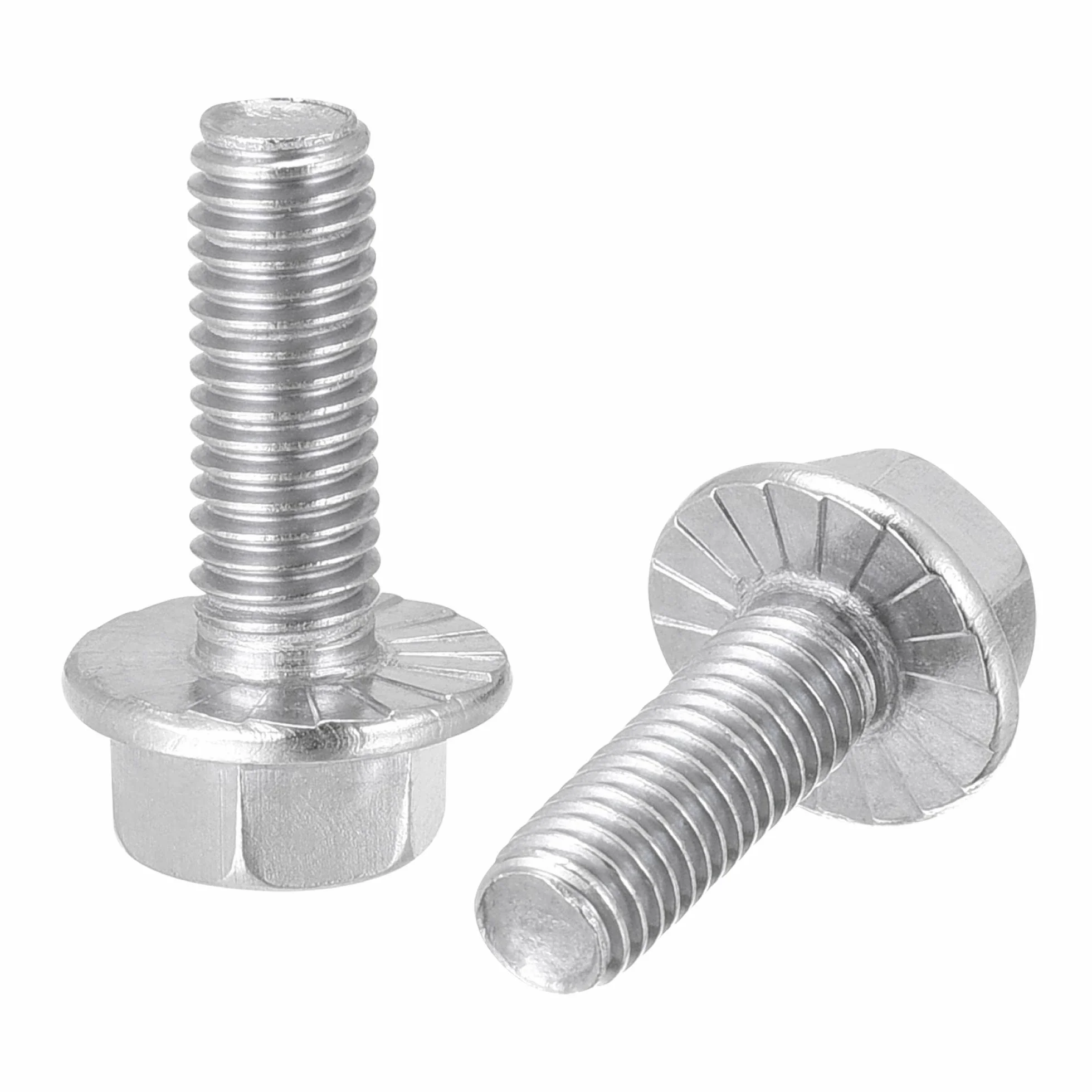 Bulloni esagonali con flangia seghettata M5 x 16 mm acciaio inox 304 25 pezzi