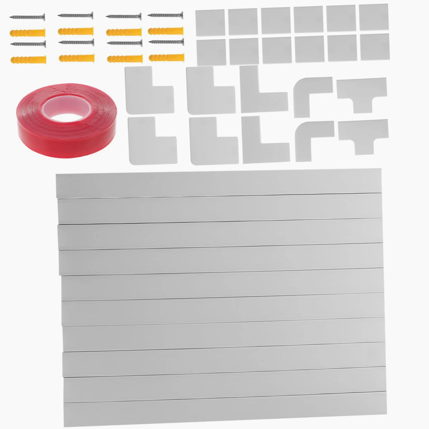 Canalina Passacavi Quadrata in Pvc Bianco 40mm Autoadesiva | Set 1 Pezzo, Installazione Semplice, per Casa e Ufficio, Organizzatore Cavi per Posa Ordinata