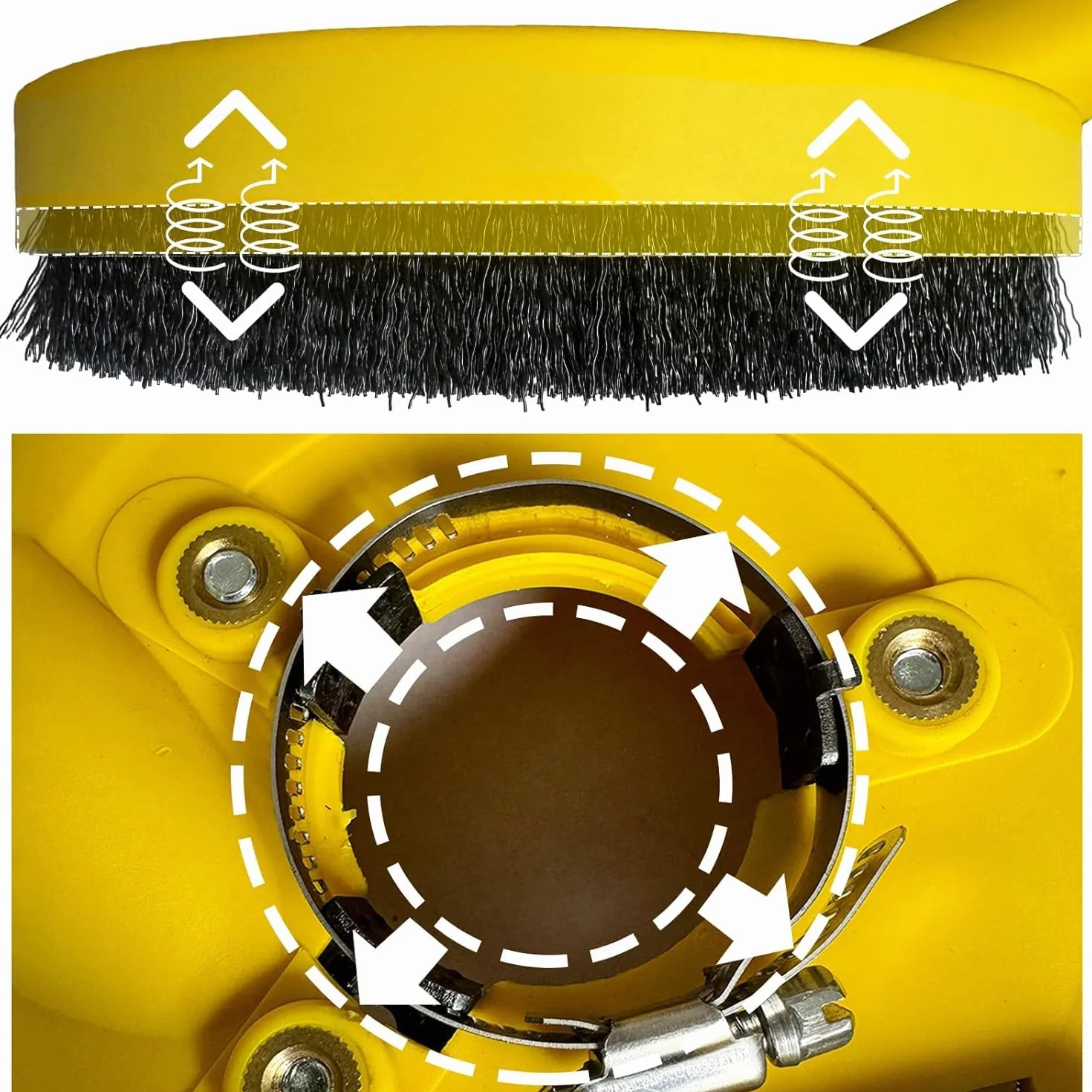 FANZTOOL Nuova Cuffia Aspirazione Smerigliatrice con Mola a Tazza Diamantata 125 mm