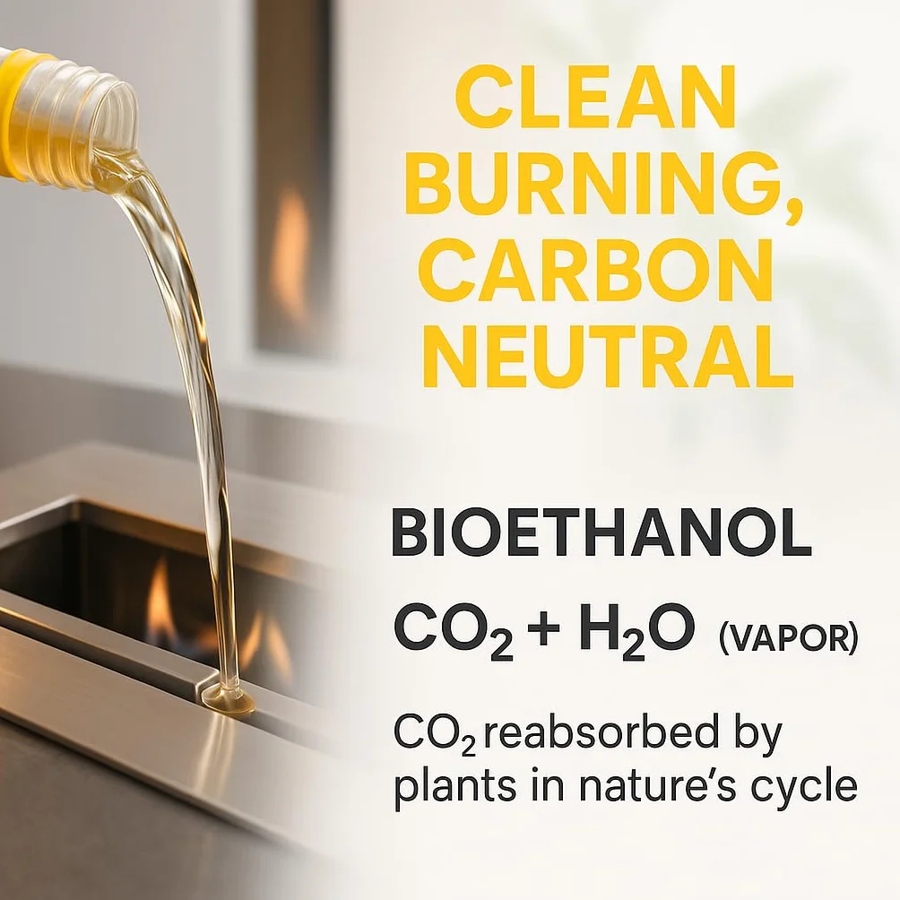GiDeli Bioetanolo 30 x 1 l profumo forestale 96,6% etanolo per camini interni ed esterni, senza fumo e fuliggine, da mais e barbabietola da zucchero
