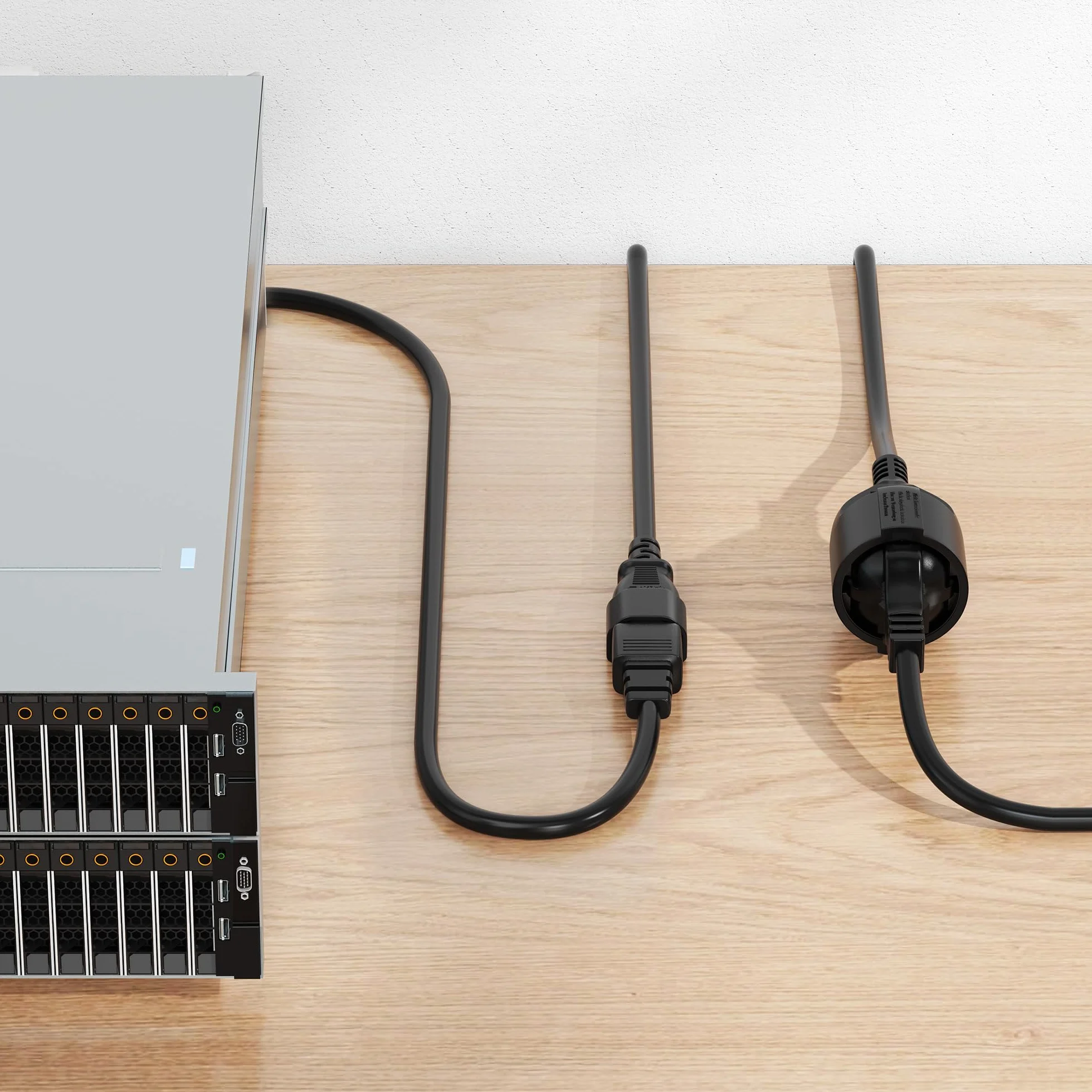 sonero adattatore cavo UPS, cavo di alimentazione da C14 a CEE7, 3 pin, 1,00m, robusto cavo per alimentatore, computer, workstation, sistemi di sicurezza, monitor, spina di rete, nero