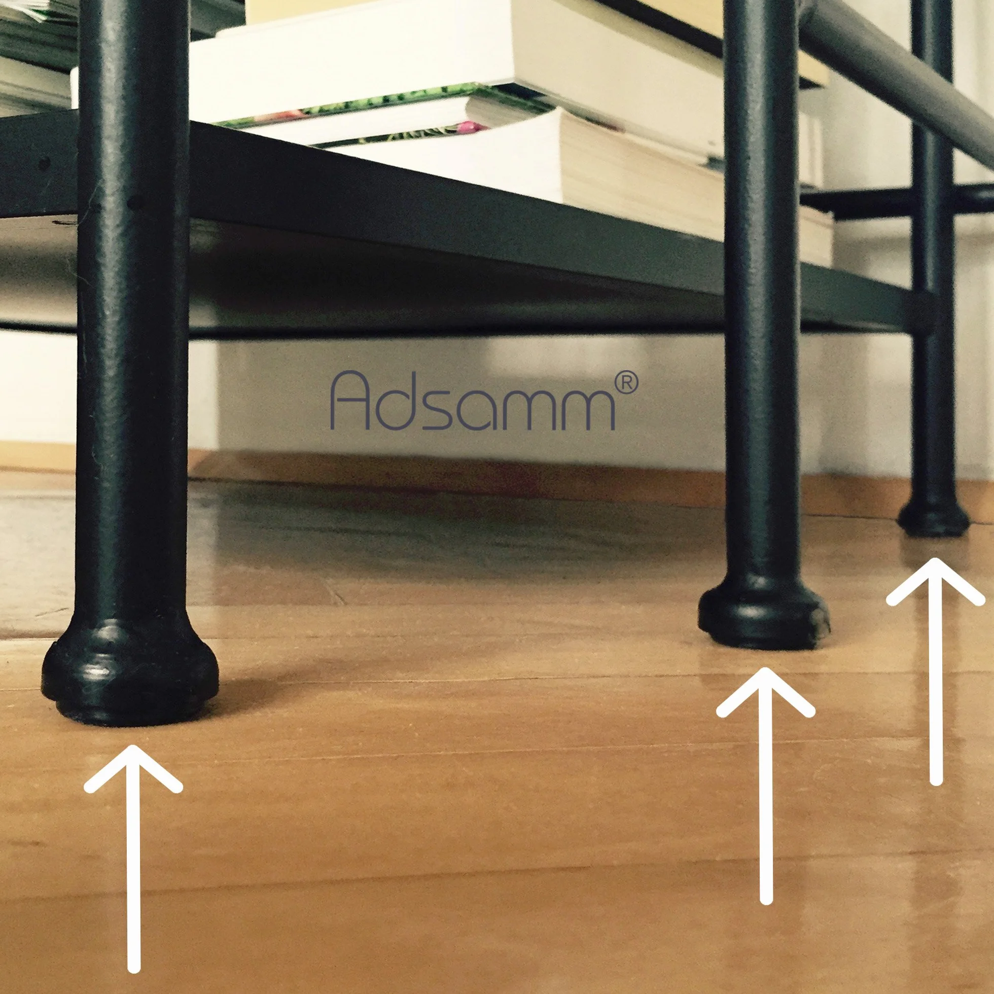 Adsamm® / 21 x feltrini autoadesivi/Grigio / 30x30 mm/Quadrato/piedini per mobili in feltro da 3.5 mm di spessore/pad protettivi per arredi
