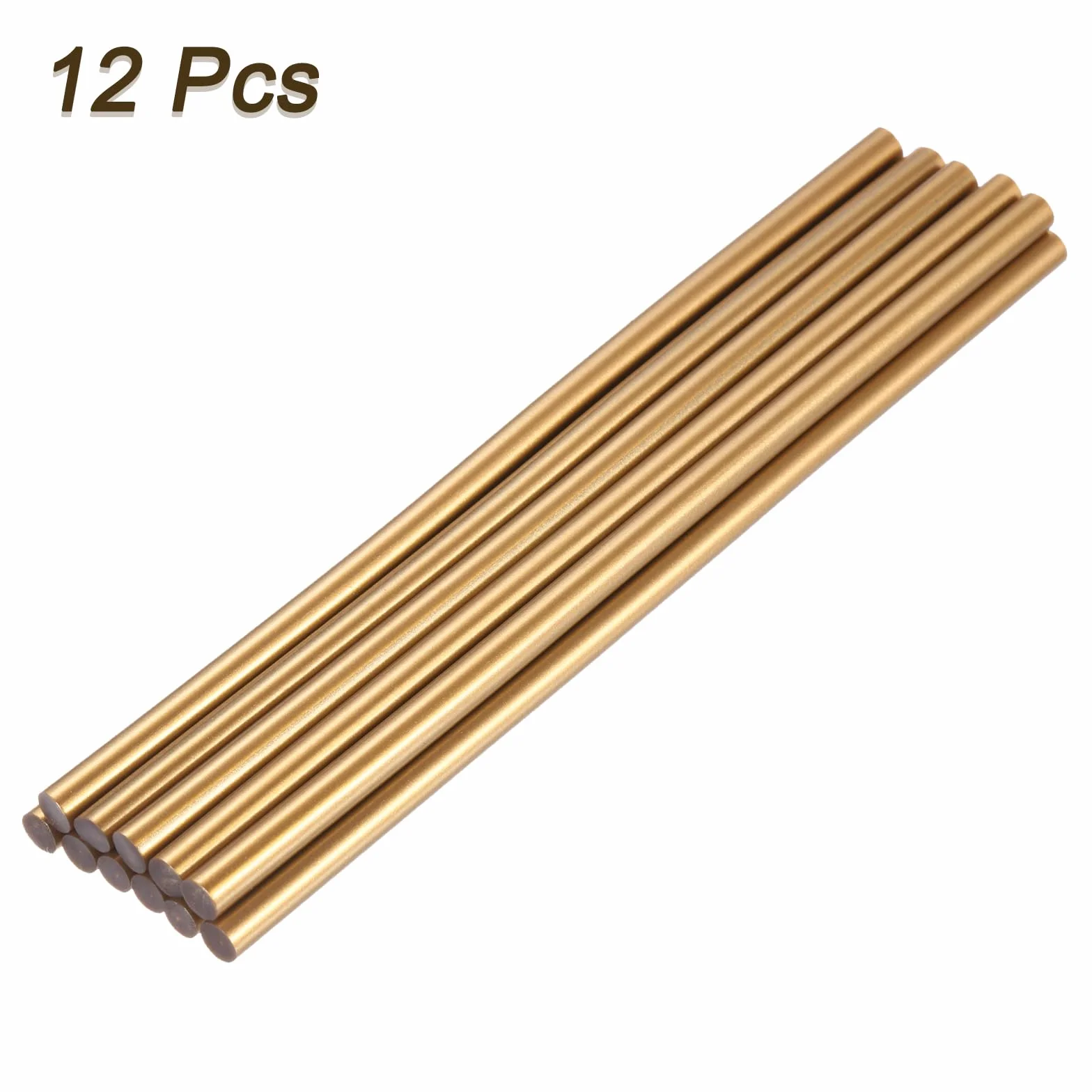 QUARKZMAN Mini Bastoncini Colla a Caldo 7mm x 200mm Bronzo Oro 12pz