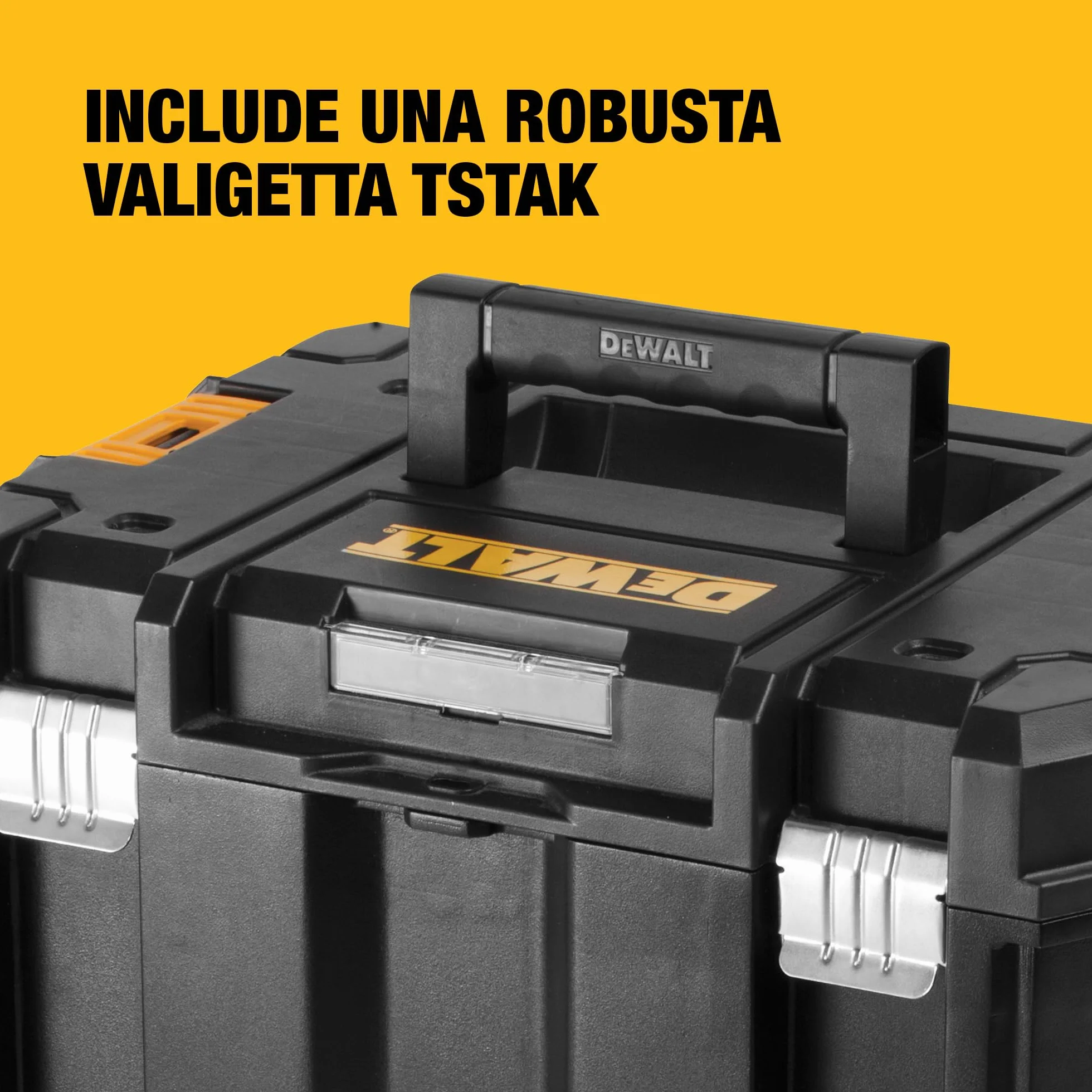 DEWALT Sega circolare 165mm a batteria XR, in valigetta TSTAK senza batteria e caricabatterie, 18V, DCS391NT-XJ