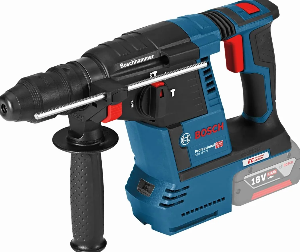 Bosch Professional GBH 18V-26 F Martello perforatore a batteria 18V con lampada GLI VariLED, 2x 4.0Ah, GAL 18V-40, set Amazon Exclusive