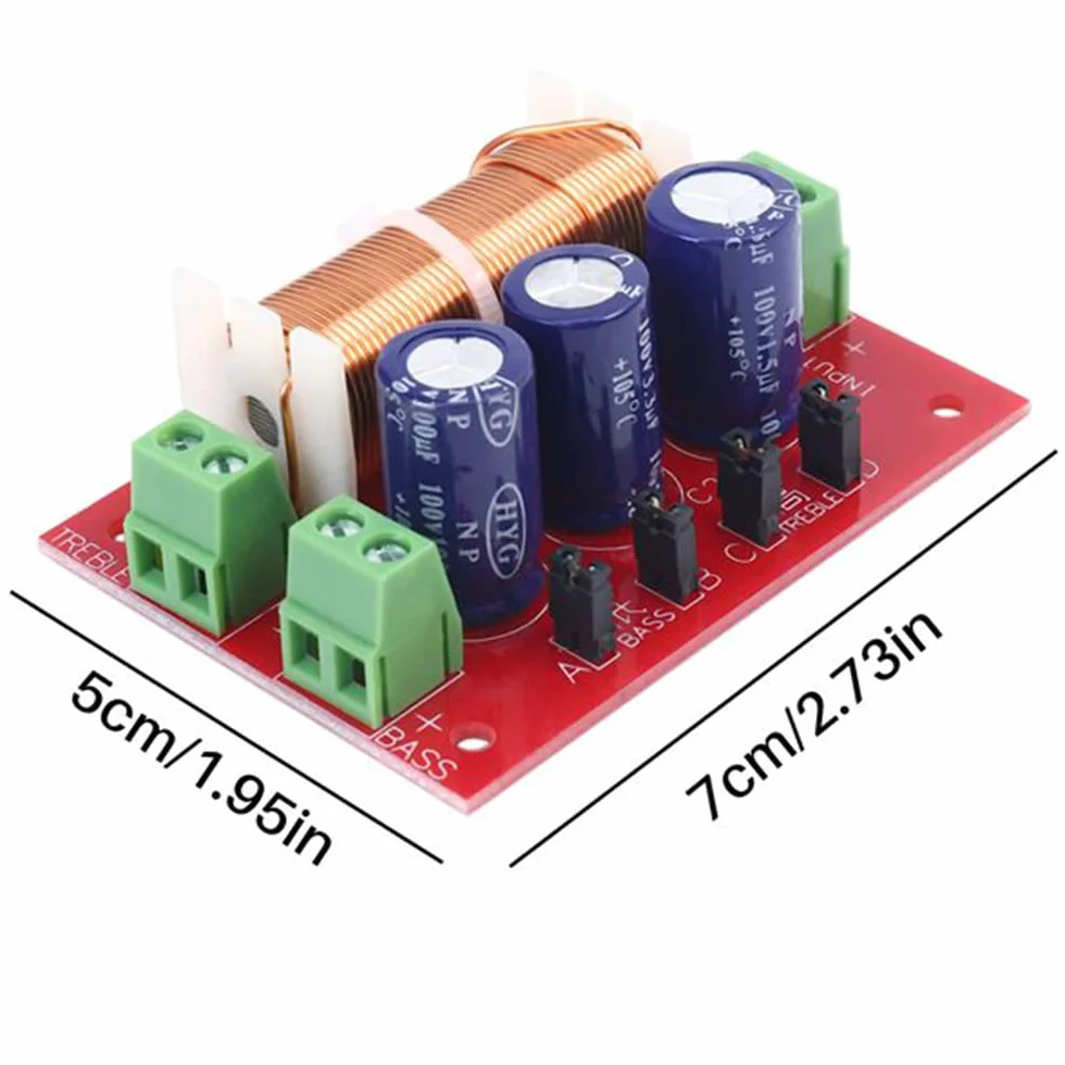 400 W, frequenza altoparlante morbida, 2 , alta bassa, 4-16 Ohm, divisore per altoparlanti