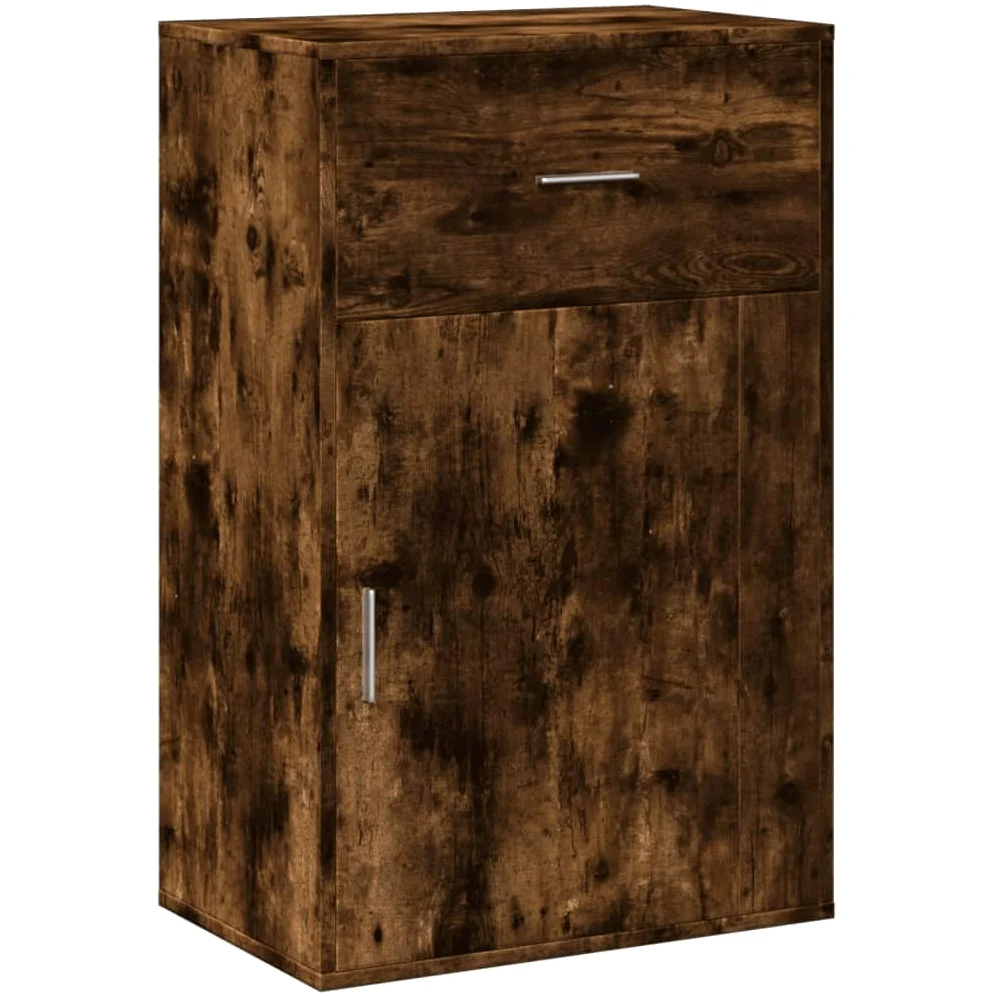 Mobile in legno con cassetto e 2 scomparti, organizer moderno per soggiorno, ufficio, balcone, 56,5 x 39 x 90 cm