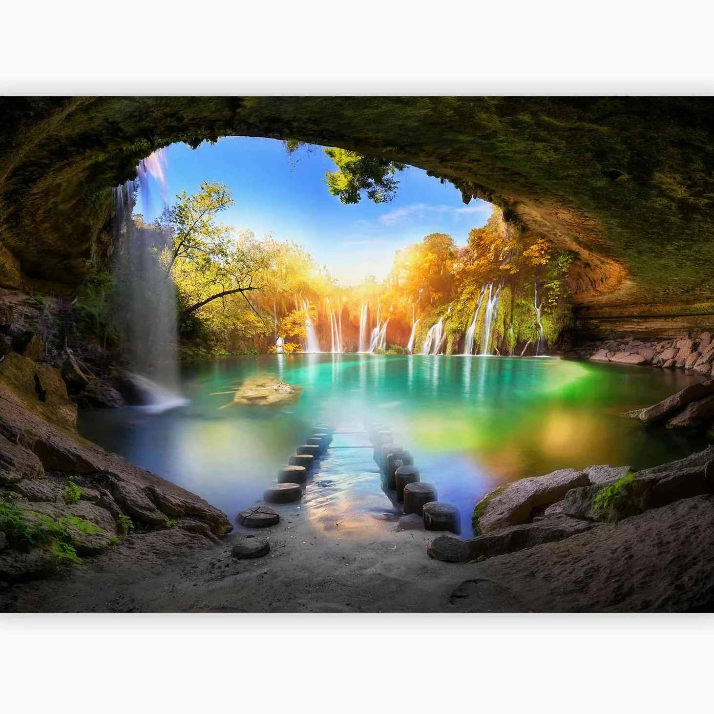 murando - Carta da Parati Moderna per Soggiorno, Paesaggio, 200x140 cm | Fotomurali in TNT, Decorazione da Muro XXL, Poster Giganti da Parete, Grotte, Produzione Europea