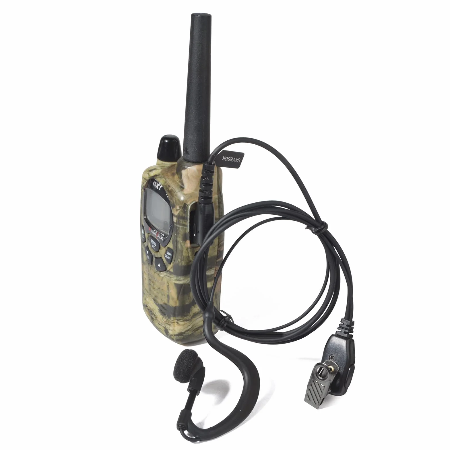 UAYESOK | Cuffie PTT a forma di G | 2 poli per radio | Compatibile con Midland walkie talkie serie Midland G7 Pro G8 G9 Pro M24 M24 Plus M48 M99 G6 XT G7 XTR (2 pezzo)