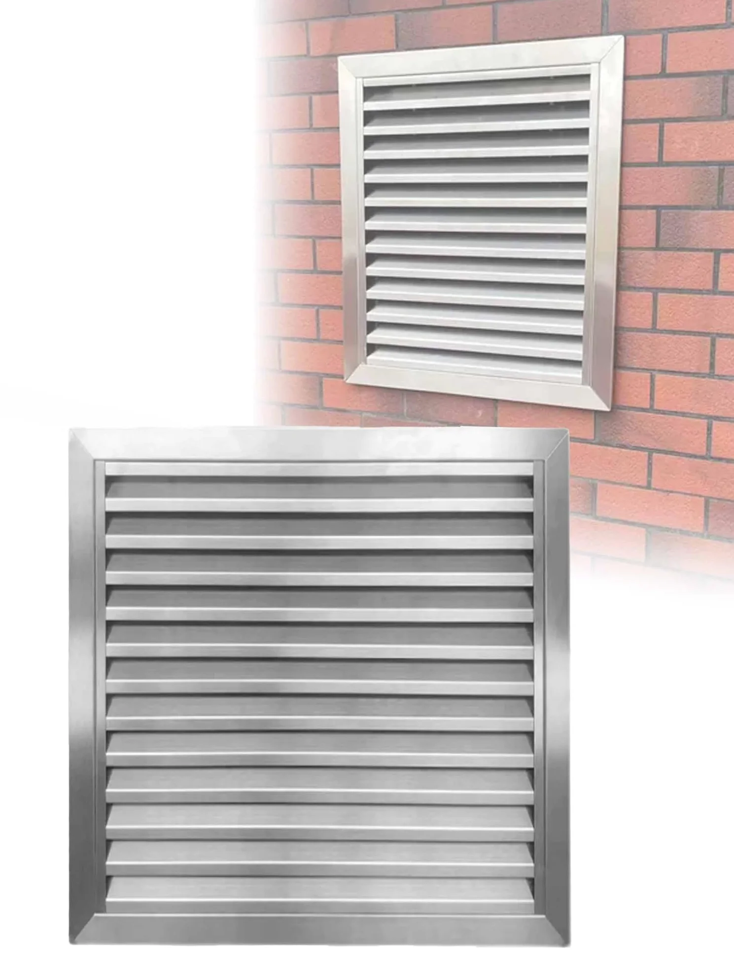 Generico Griglia di Ventilazione Moderna in Acciaio Inox, Decorativa per bocchette di aerazione a soffitto e a Parete, Elegante Accessorio per impianti di climatizzazione, Resistente e Facile da inst