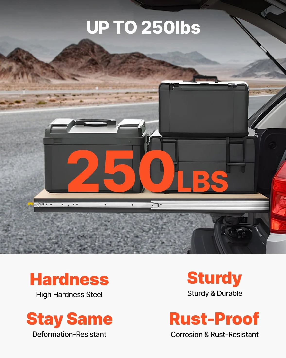 VEVOR Guide per Cassetti a Estensione Completa 113,4 kg Bloccaggio Cuscinetti a Sfera 780 x 53 x 19,5 mm