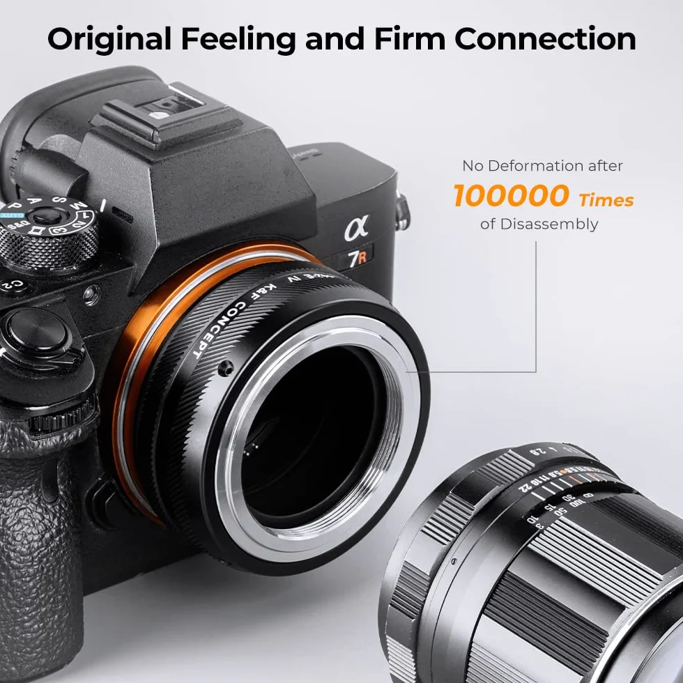 K&F CONCEPT Lente Mount Adattatore M42-NEX IV Manuale Fuoco: Compatibile con M42 Lente a Compatibile con Sony E Mount Corpo Fotocamera