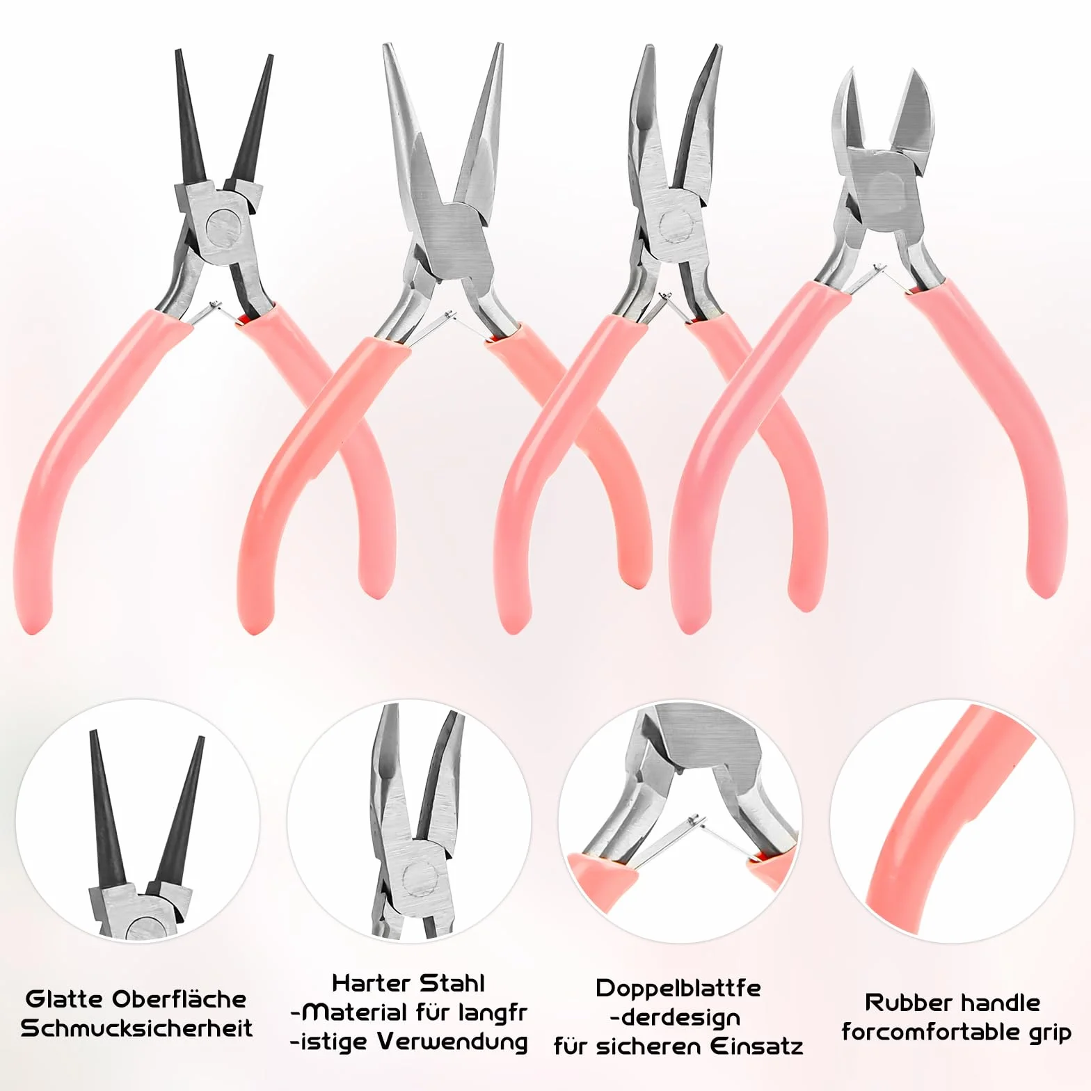 Set di pinze per gioielli, pinza per aghi, pinza per catena, tagliafili, creazione e riparazione fai da te