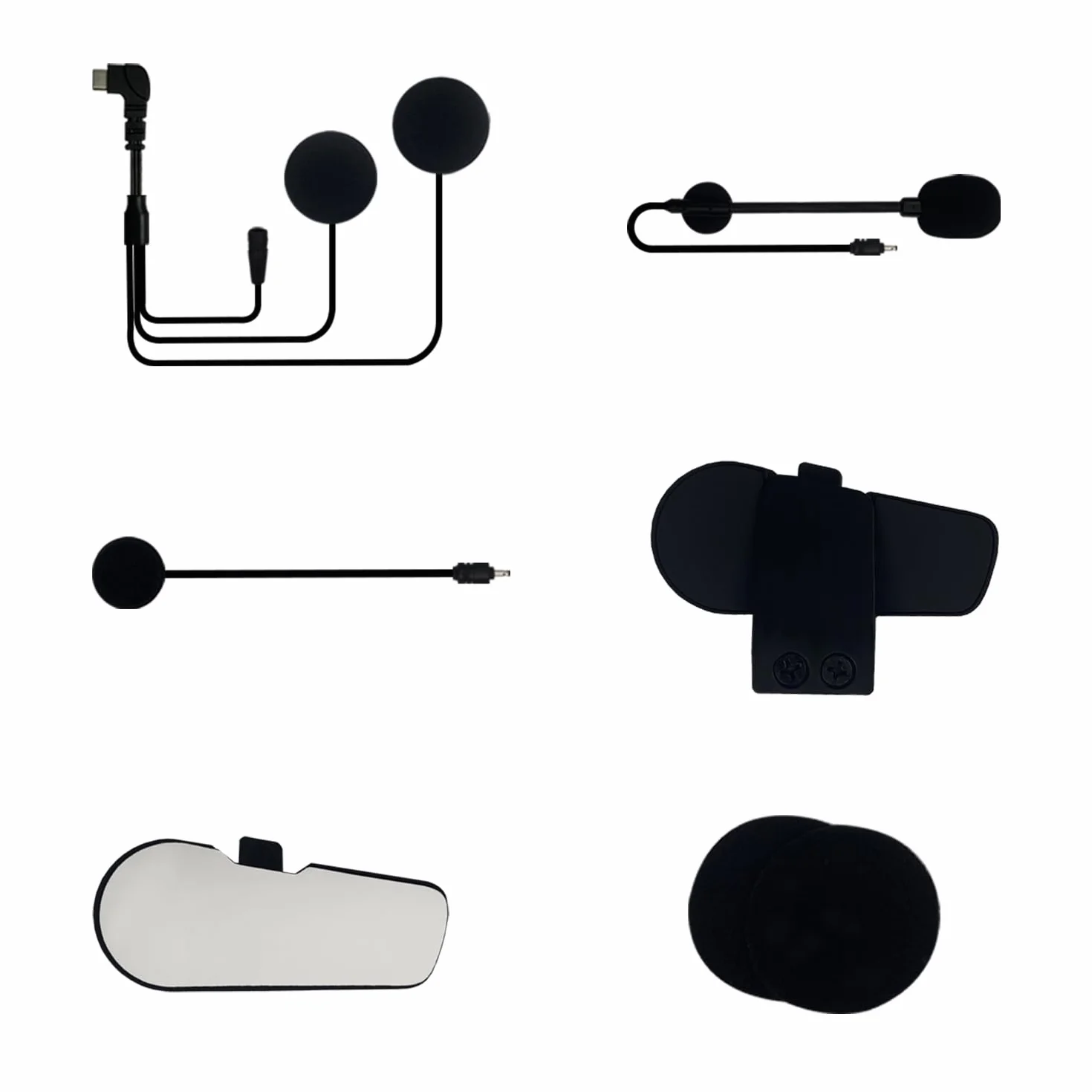 TK-X4/TK-X4SC - Cuffie Bluetooth per moto, con connettore di tipo C, microfono ad asta e microfono a pulsante e altri accessori