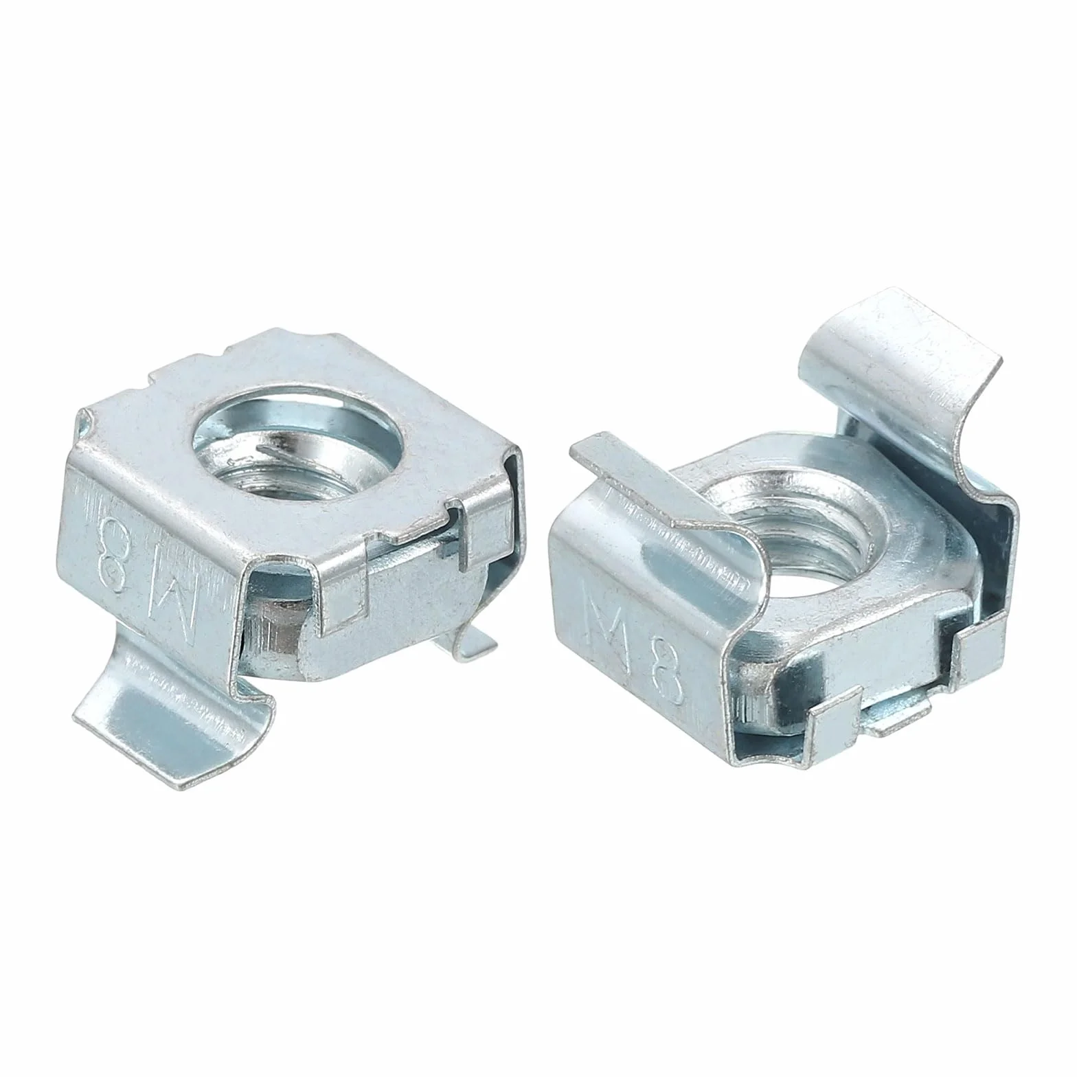 QUARKZMAN M8 x 1,25mm Gabbia Dado 5pz Carbonio Acciaio Zinco Placcato Metrico per Server Rack