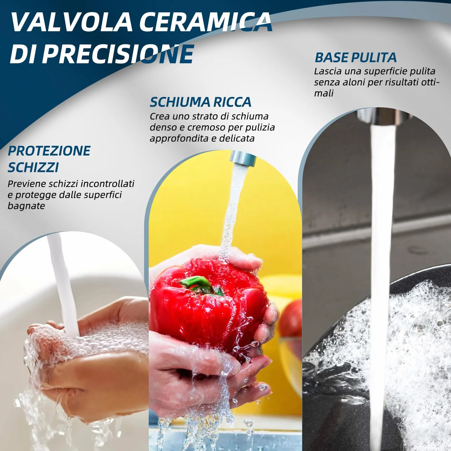 Rubinetto per vasca da bagno montaggio a parete miscelatore monocomando doccia 1/2" cromato