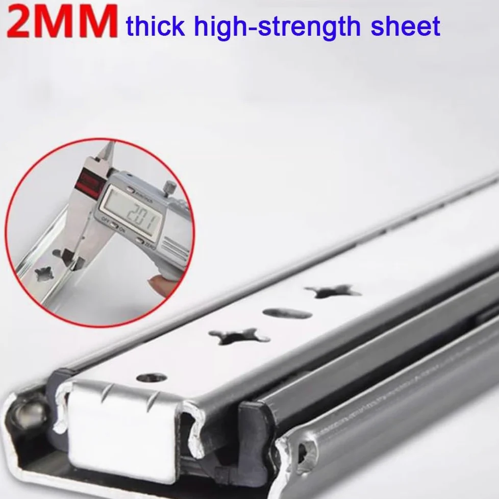 Guide Per Cassetti Pesanti Con Blocca 300 350 400 450 500 550 600 650 700 750 800 850 900 950 1000mm Guide Cassetti Estrazione Totale 120KG Carico(12in/300mm)