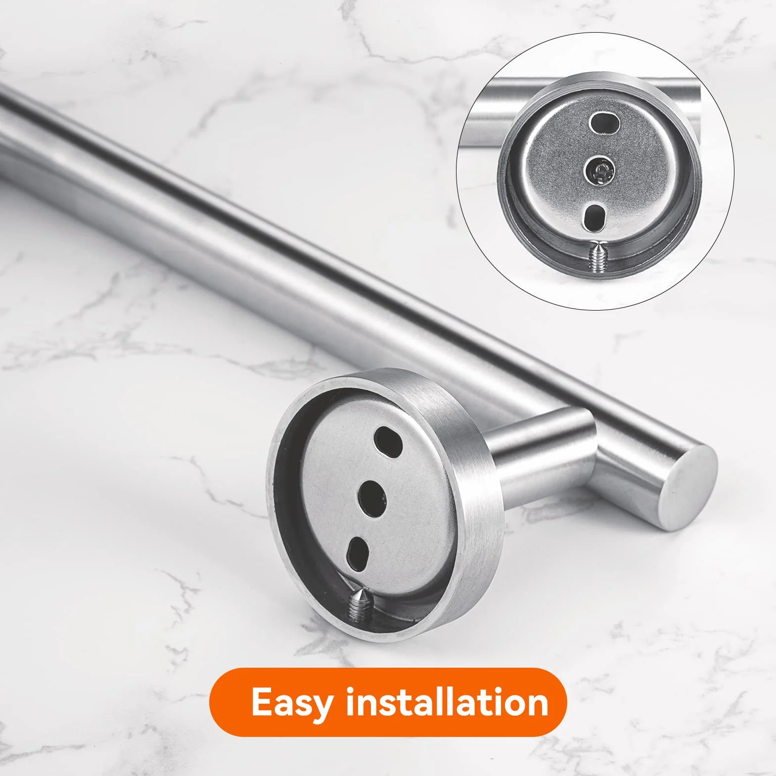 YUET Porta Asciugamani Bagno 40CM Acciaio Inossidabile SUS304 RUSTPROOF Spazzolata 16''