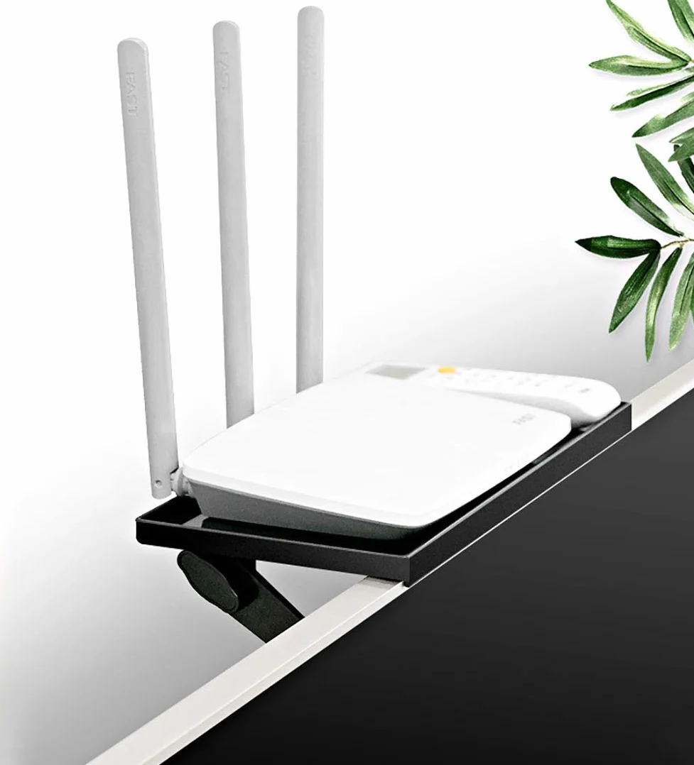 Mensola Superior TV, Mensola TV per Archiviazione, Supporto di Montaggio per TV Computer Cavo Box Altoparlanti Telecomando per Dispositivi Multimedia Streaming (nero)