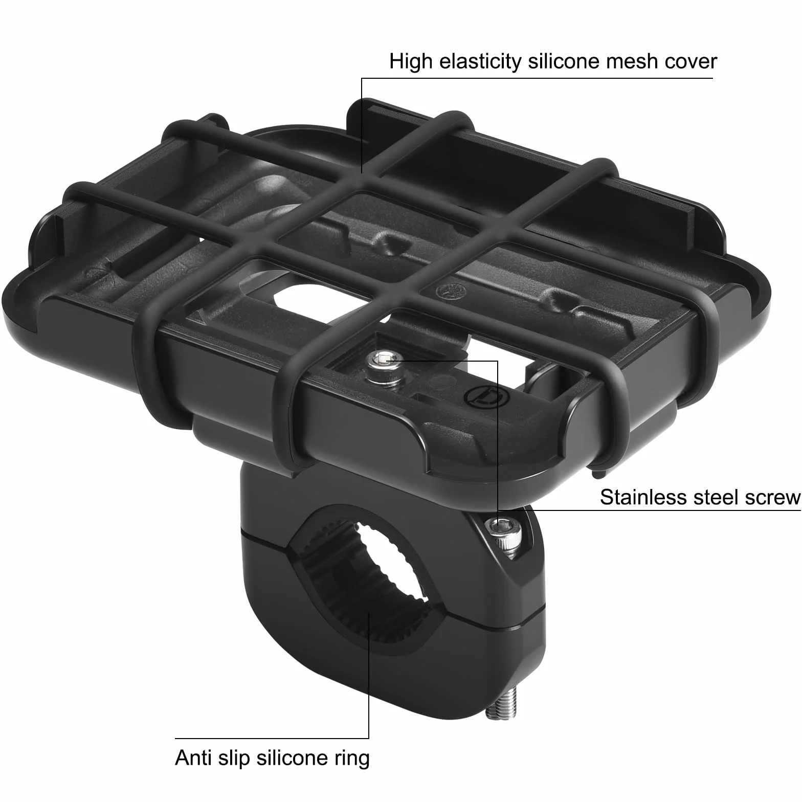 Supporto da bicicletta per JBL GO 5, Portatile Altoparlante Regolabile Staffa, per Bicicletta Manubrio/Adattatore Tubo