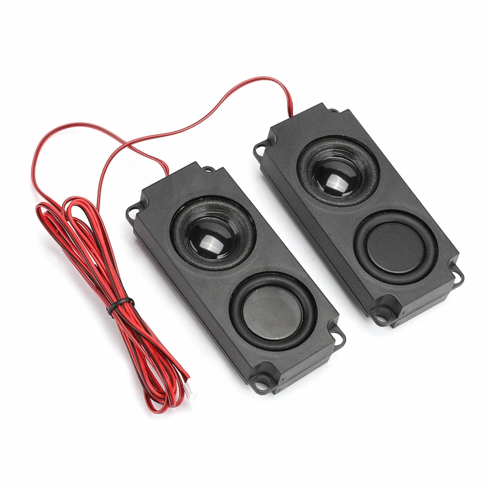 FILFEEL Doppio Altoparlante Magnetico Portatile con cavità per Bassi Pesanti da 40 Mm 8Ω 5W per Monitor TV, Poltrone Massaggianti per Divani, ABS 99x45x21mm (2 altoparlanti)