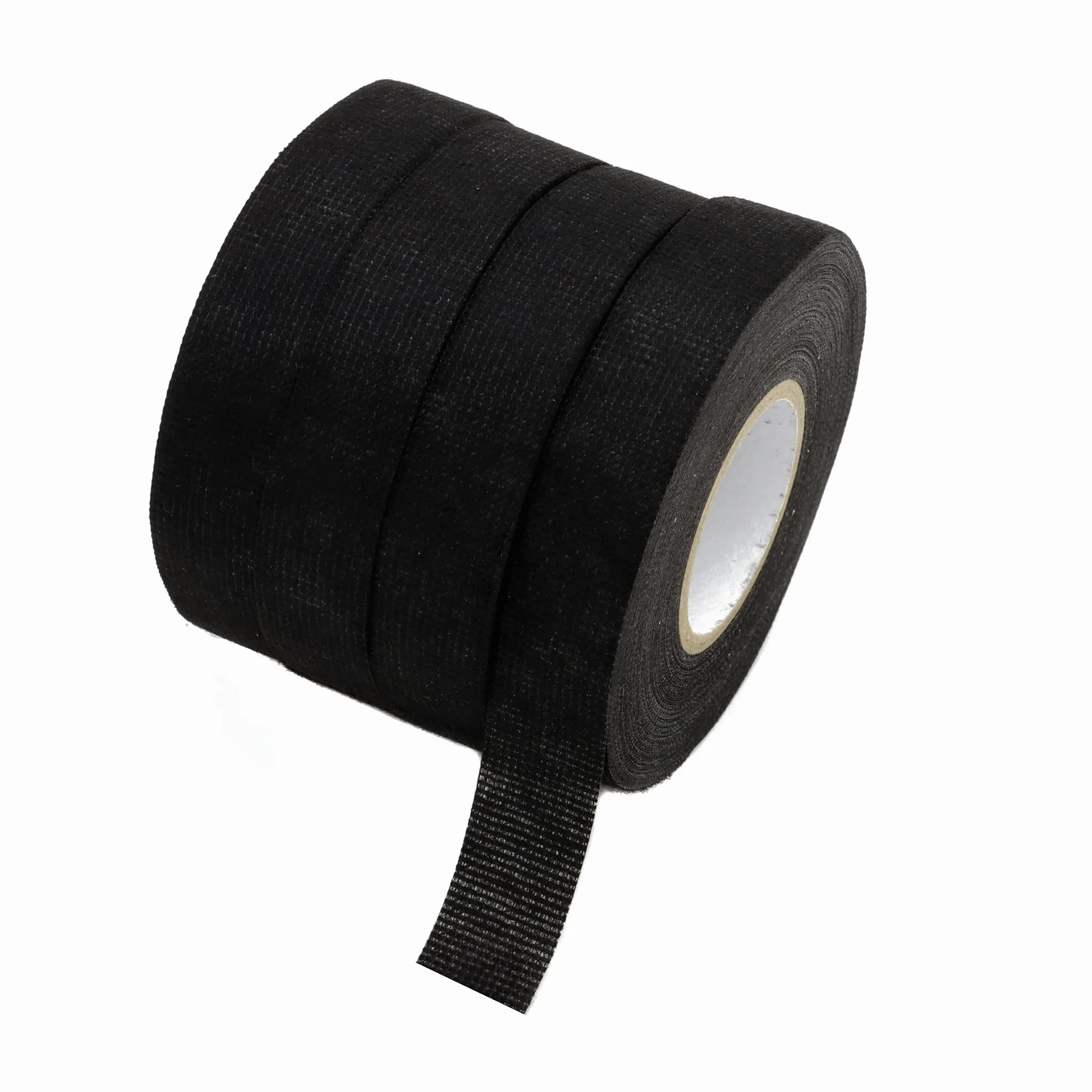 Nastro per cablaggio ad alta temperatura, 19 mm x 15 m, tessuto in fibra chimica nera, involucro ignifugo per sistemi elettrici automobilistici (10 pezzi)