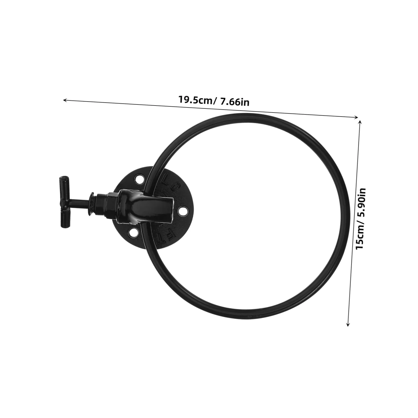 TOPBATHY Portasciugamani Parete in Ferro Nero Porta Strofinacci da Bagno Asta Portasciugamani per Cucina e Bagno
