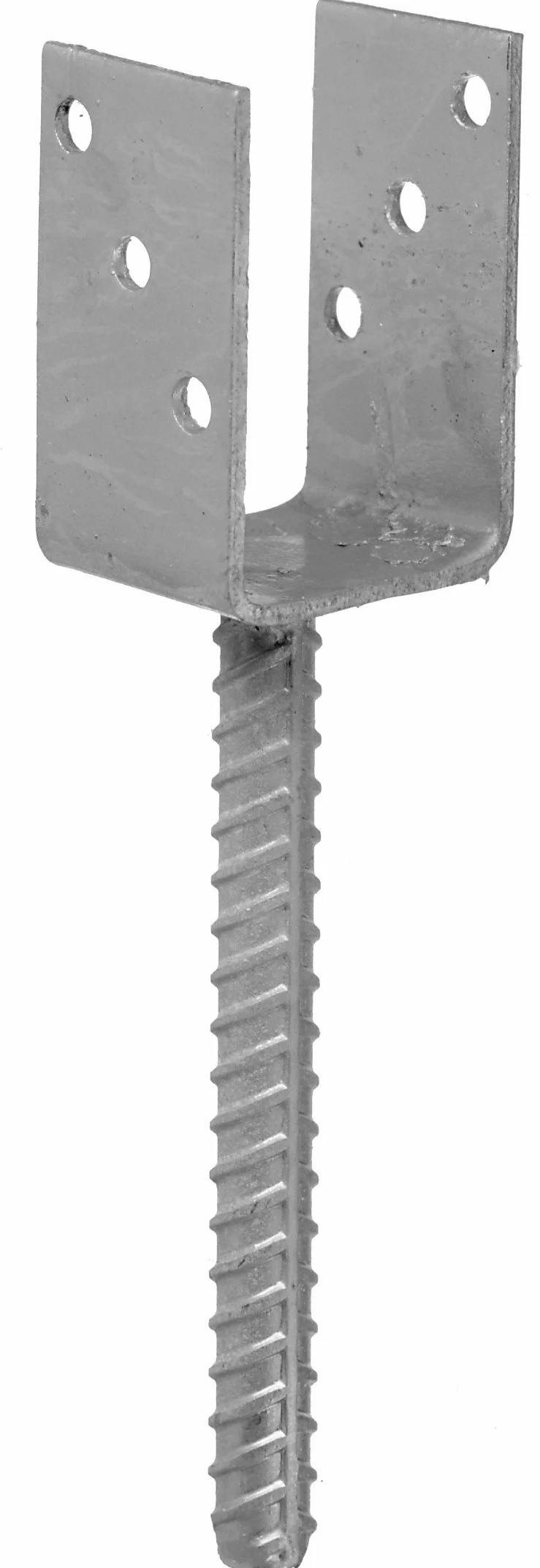 Connex Supporto per pali zincato a caldo 81x60x100x200x4 mm diametro 16 mm a forma di U 1 pezzo
