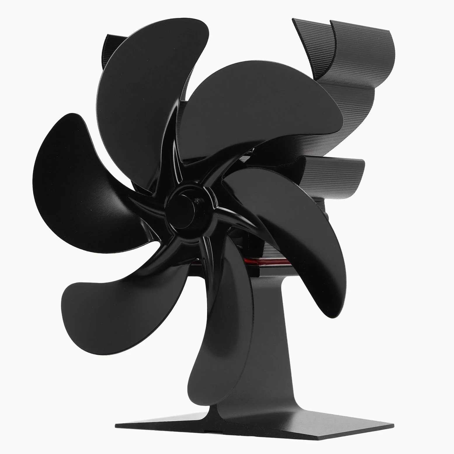 Ventilatore per stufa a legna a 6 pale per camino, risparmio energetico, resistente alle alte temperature