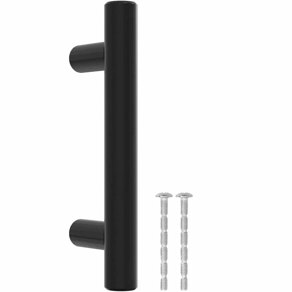 20 maniglie per mobili, colore nero, distanza tra i fori 64 mm, moderne maniglie per armadi, in acciaio inox verniciato a polvere, maniglie a T per mobili da cucina, cassetti e cassettiere