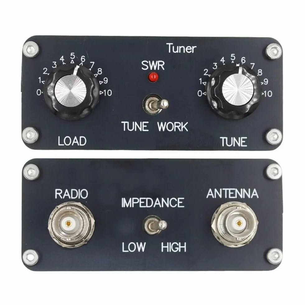 QRP - Sintonizzatore per antenna manuale da 328 MHz con potenza nominale di 5 W, compatibile con vari alimentatori coassiali per radio HAM