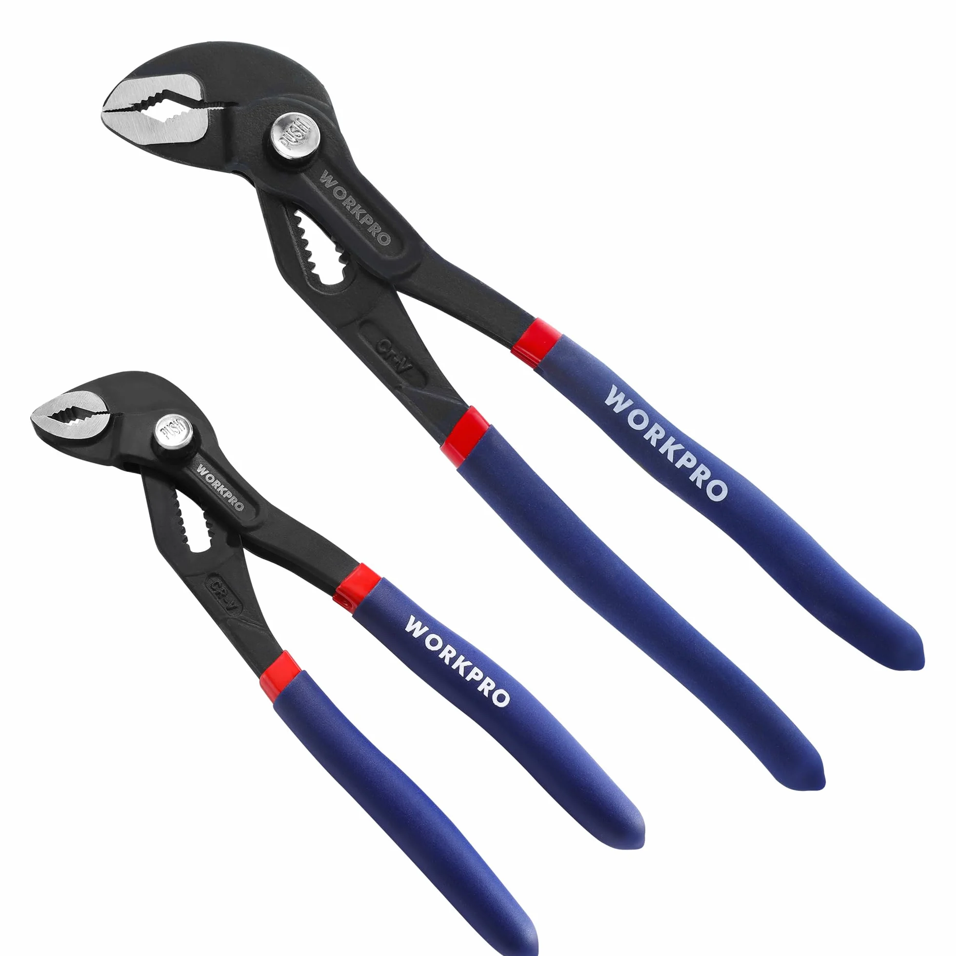 Workpro Set di 2 Pinze Idrauliche 180 mm 250 mm Regolazione Rapida Giunto Scorrevole