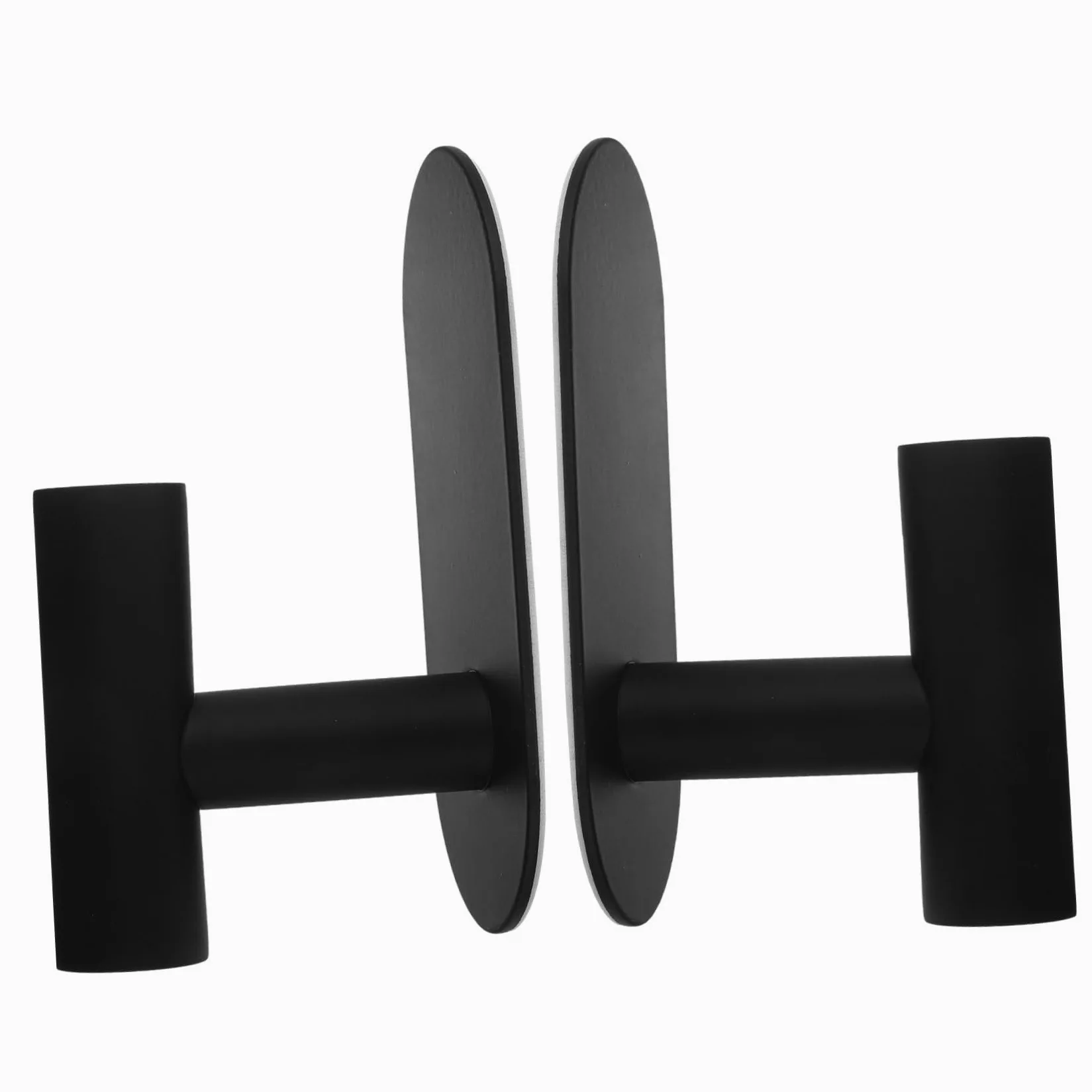 Hemobllo 5 Set Gancio Adesivo in Acciaio Inossidabile A Forma Di Opaco Asciugamano Ganci Da Abbigliamento Sospeso Gancio Decorativo Gancio Per Asciugamani Da Doccia Zaino Nero 2 Pezzi*5