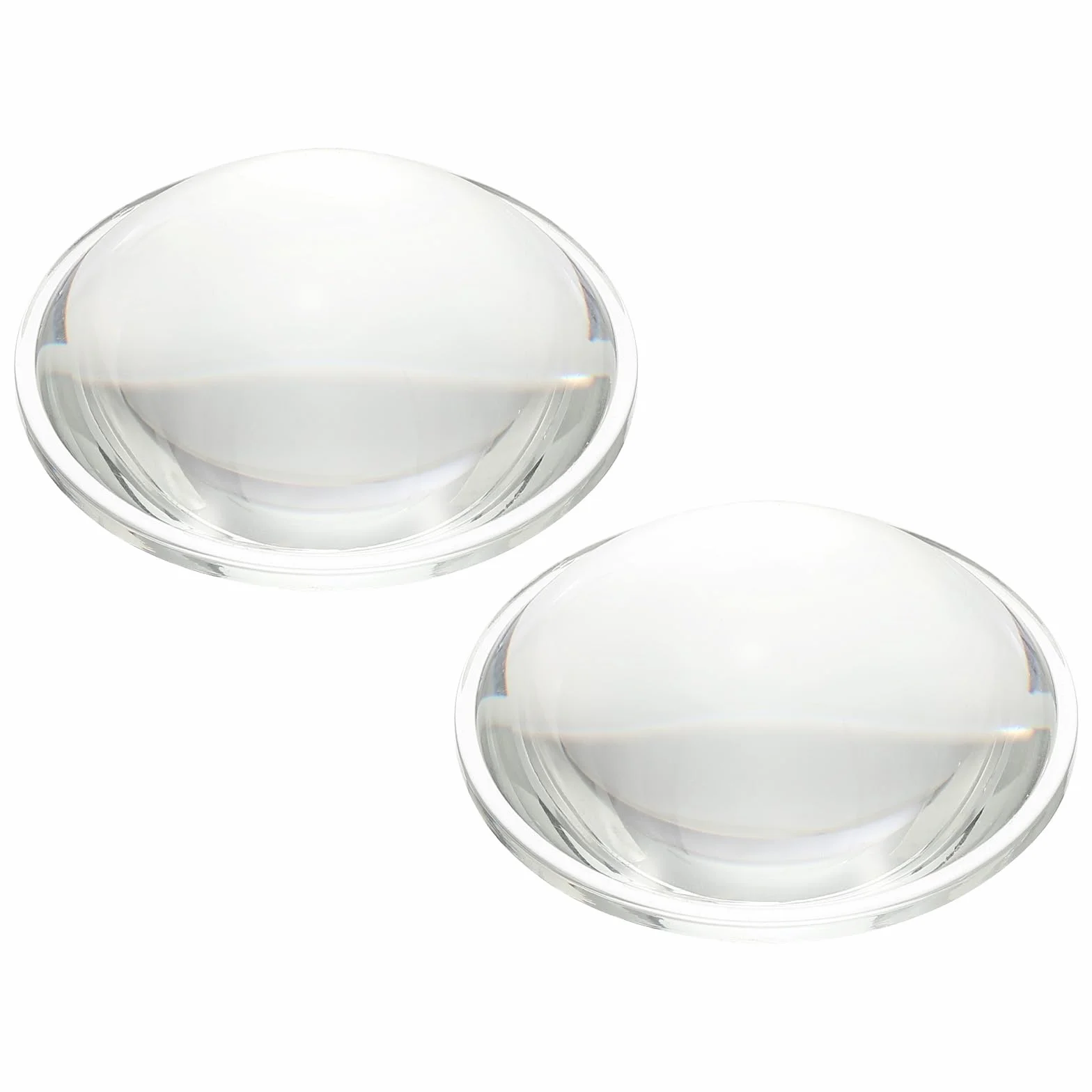 PATIKIL Diametro 74mm Lente Convessa Piatta, 2 Pezzi Altezza 26mm Vetro Borosilicato Alto Lente Ottica Convessa Condensatore Con Bordo Per Torcia Auto Bicicletta Faro, Trasparente 3.5mm