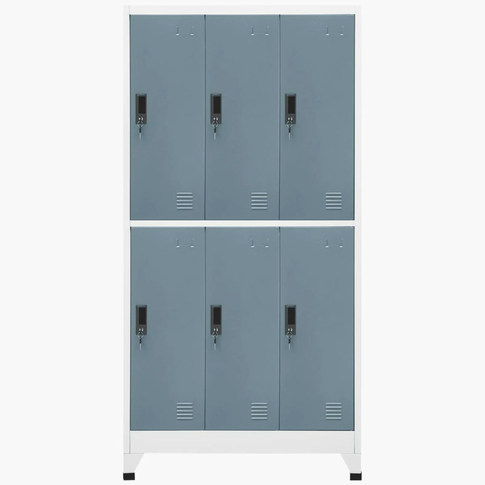 Armadietto Grigio Chiaro e Scuro 90x45x180 cm in Acciaio #02, Armadio con Serratura Chiave, Armadio con Chiave, Armadietto con Chiave, Armadio in Metallo, Armadietto Metallo