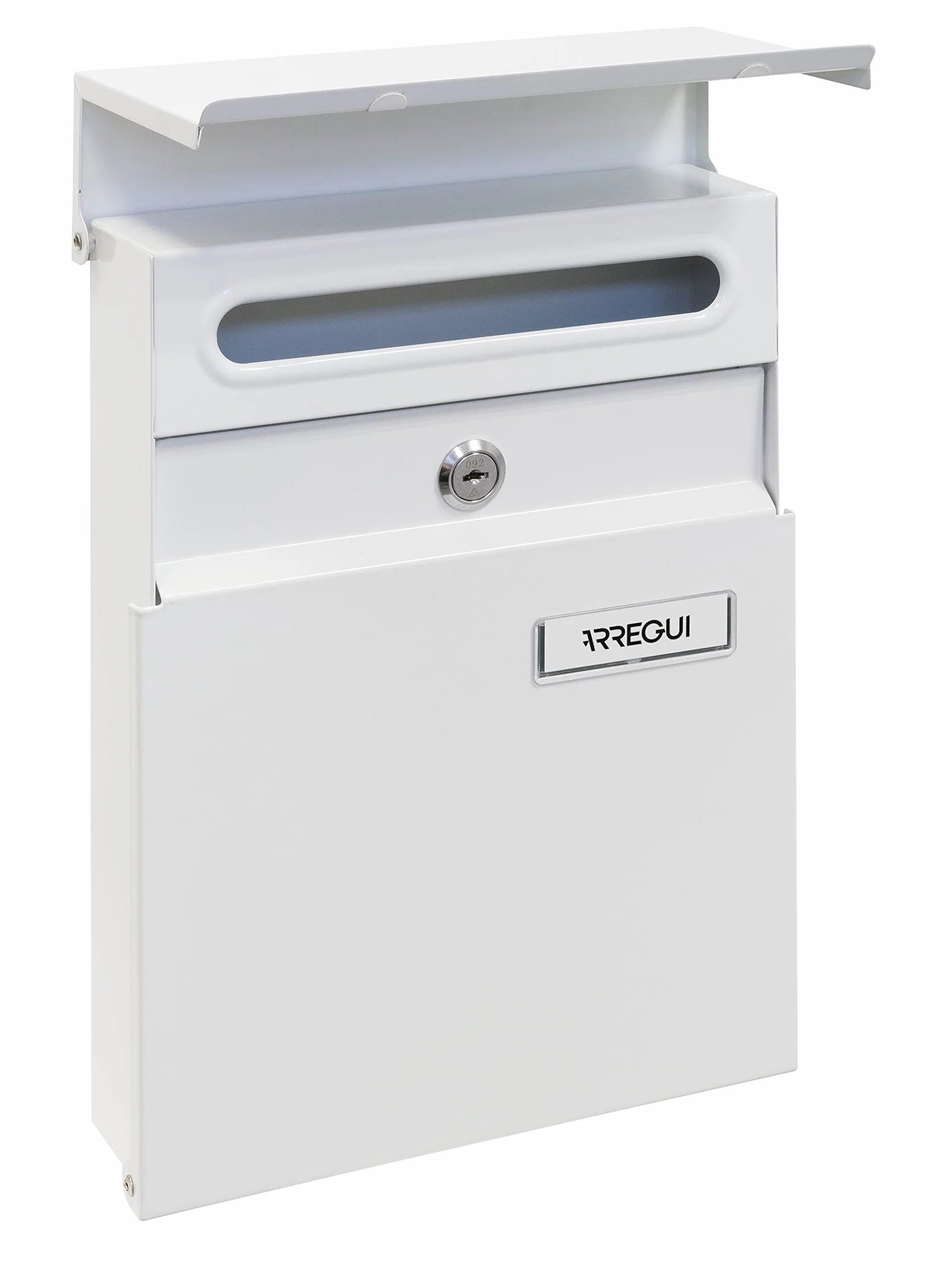 ARREGUI Line E6801 Cassetta Postale Individuale Acciaio, Parete, Serratura, Dimensione S DIN A5, Bianco