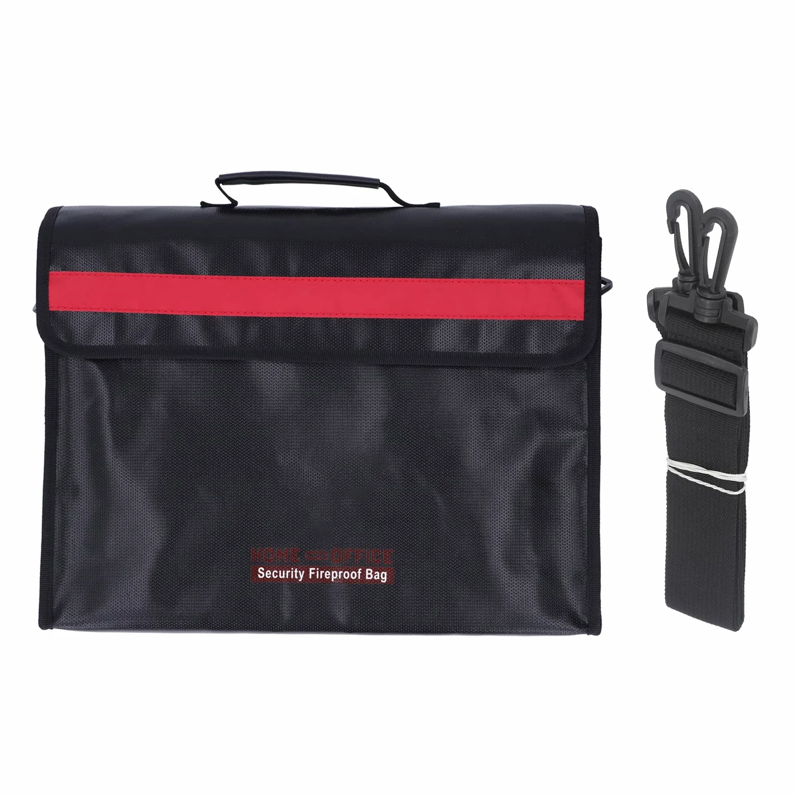 Borsa Sicurezza ignifuga SustVita con striscia riflettente per la sicurezza notturna, borsa portadocumenti ignifuga portatile per documenti e oggetti di valore, 15,3 x 11 x 3,7