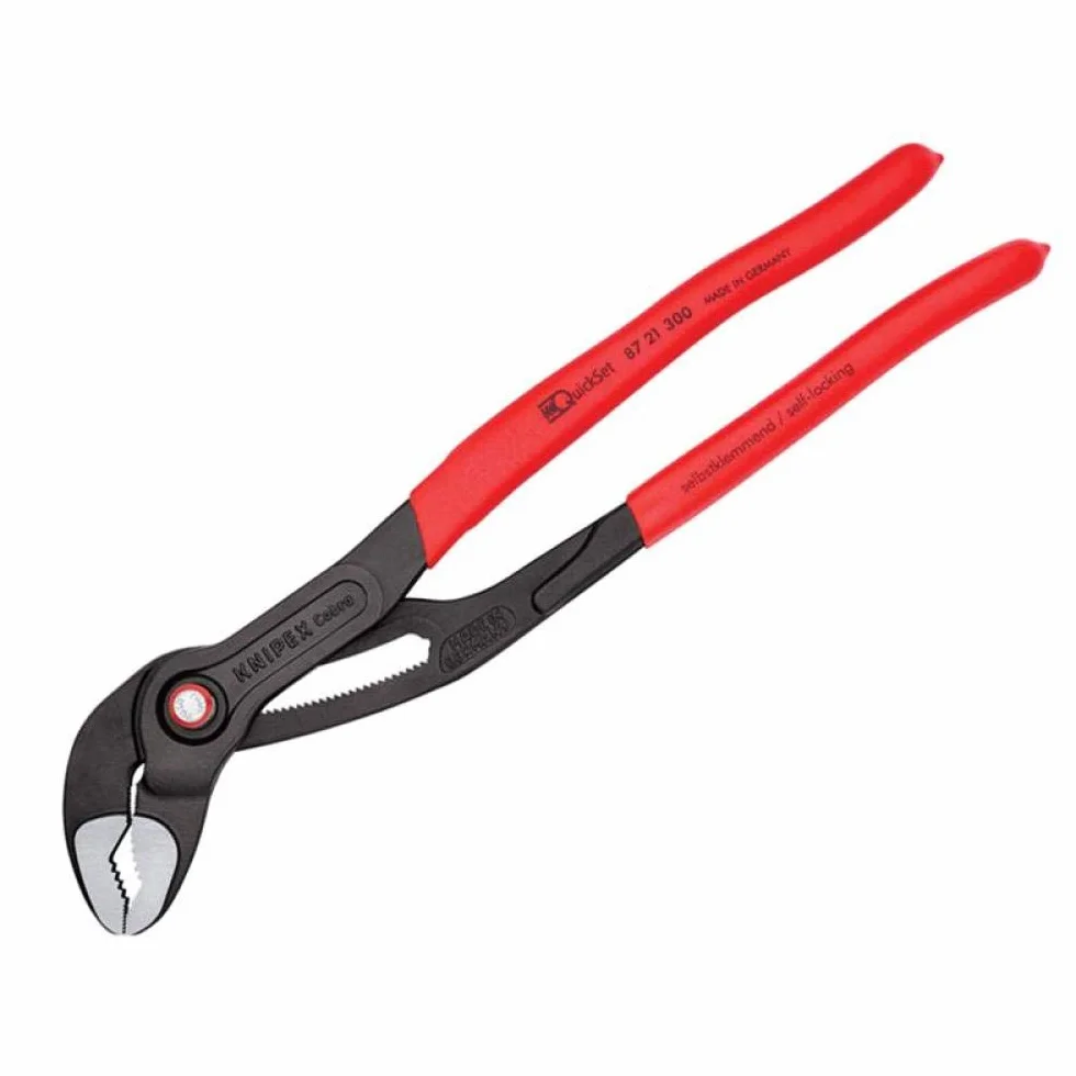KNIPEX Cobra QuickSet Pinza regolabile per tubi e dadi 87 21 300 SB