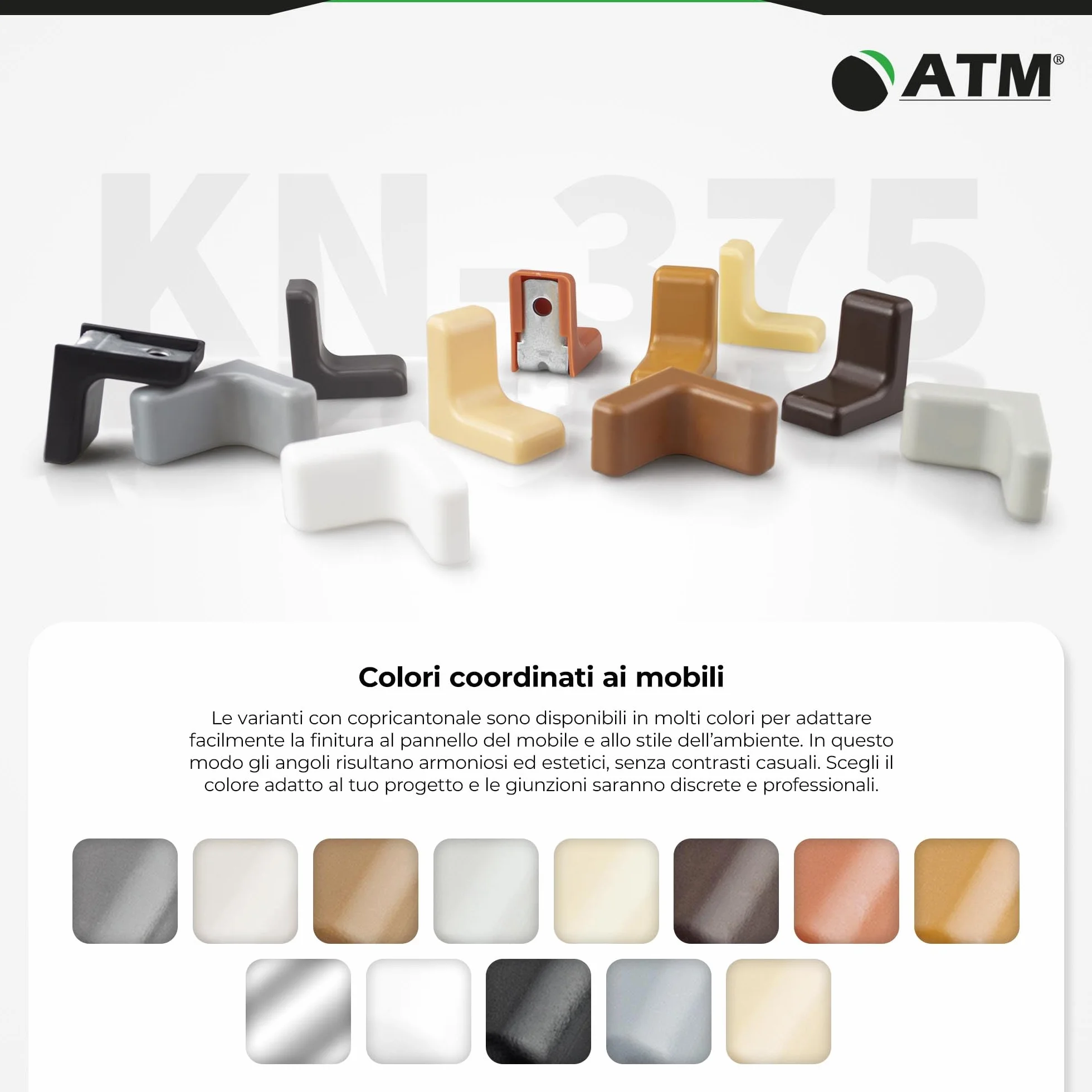 ATM Squadretta Angolare Acciaio Zincato 90° Connettore per Mobili Set di 20