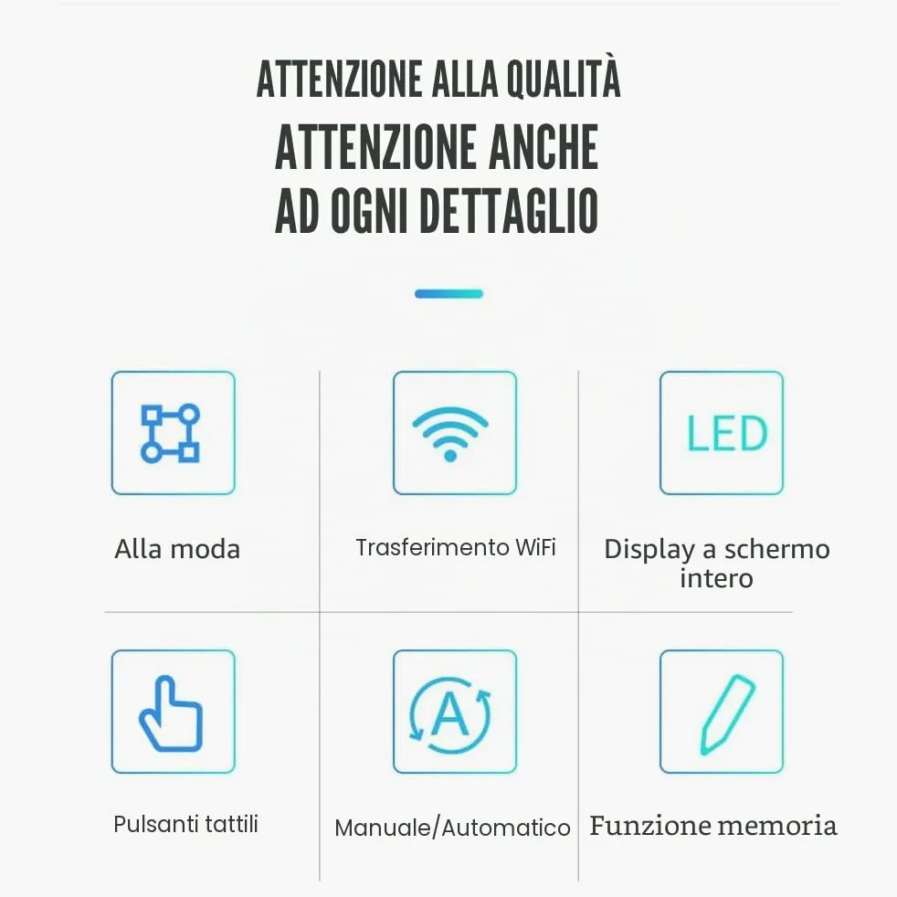 Termostato di riscaldamento a pavimento, termostato ambientale, termostato di riscaldamento, elettrico intelligente, WiFi, touch screen, controllo tramite (riscaldamento dell'acqua