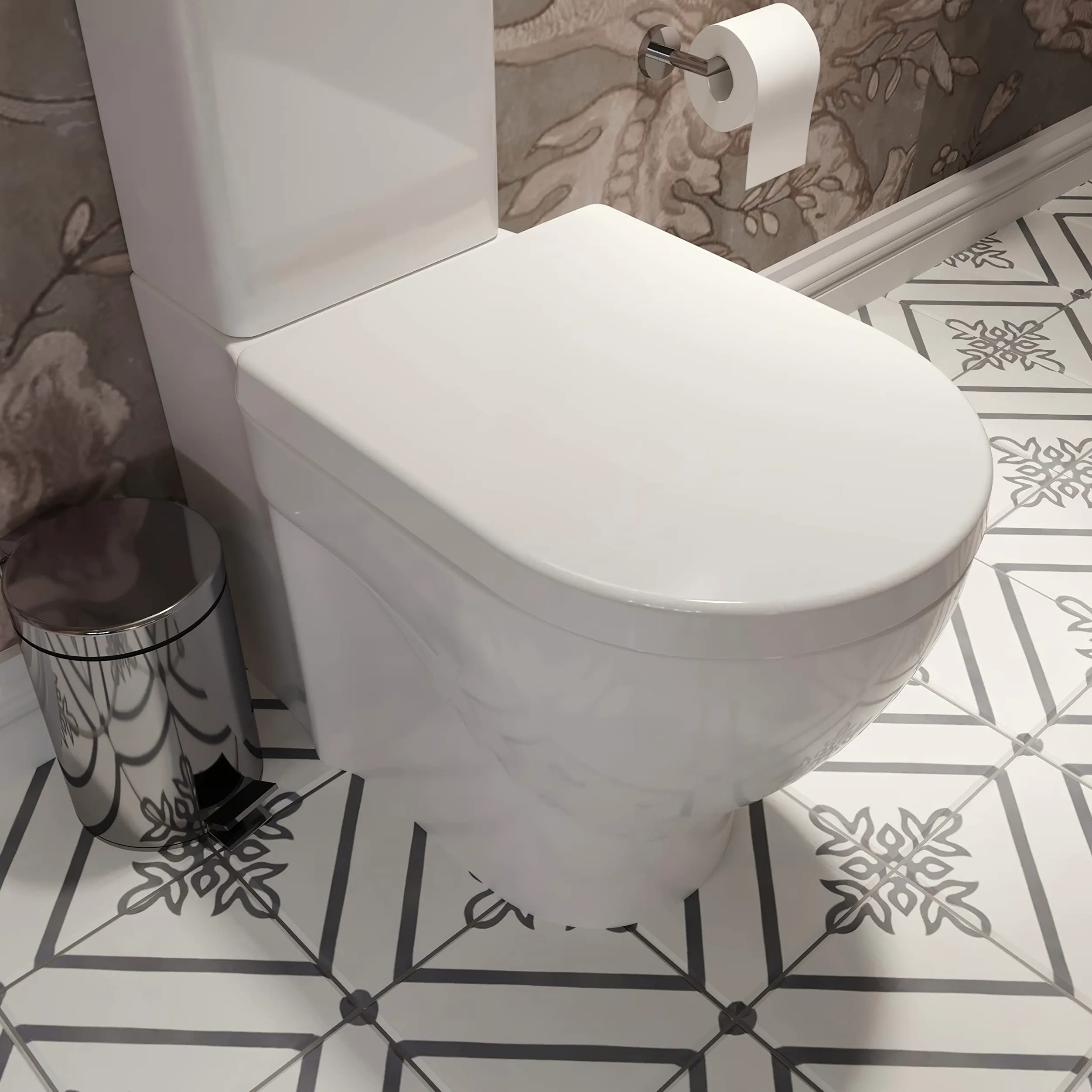 Croydex WL112322H - Sedile WC Hilier, colore: Bianco