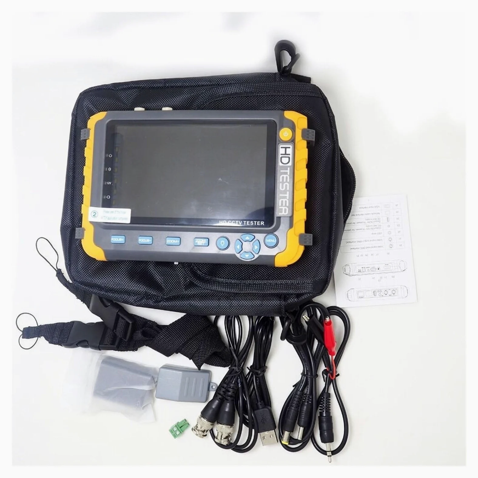 Tester Portatile per Fotocamere, CCTV IV8W AHD/CVI/TVI CVBS CCTV Tester Tester for Telecamere CCTV Tester AHD con Ingresso VGA Tester Video CFTV Mini Monitor Test di Videosorveglianza
