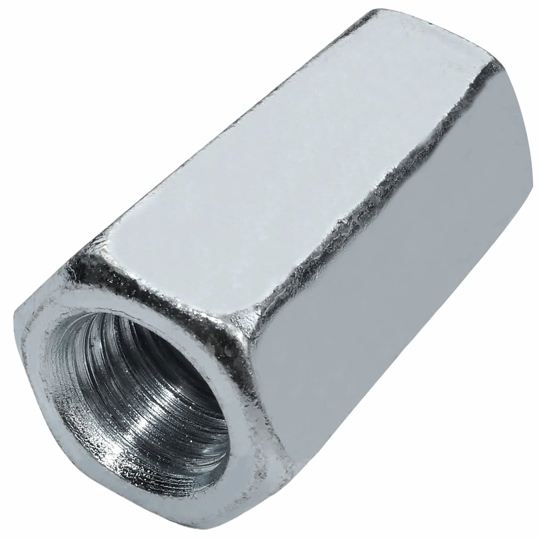 AERZETIX kit di 2 dadi di accoppiamento esagonali allungati M16x50mm acciaio zincato