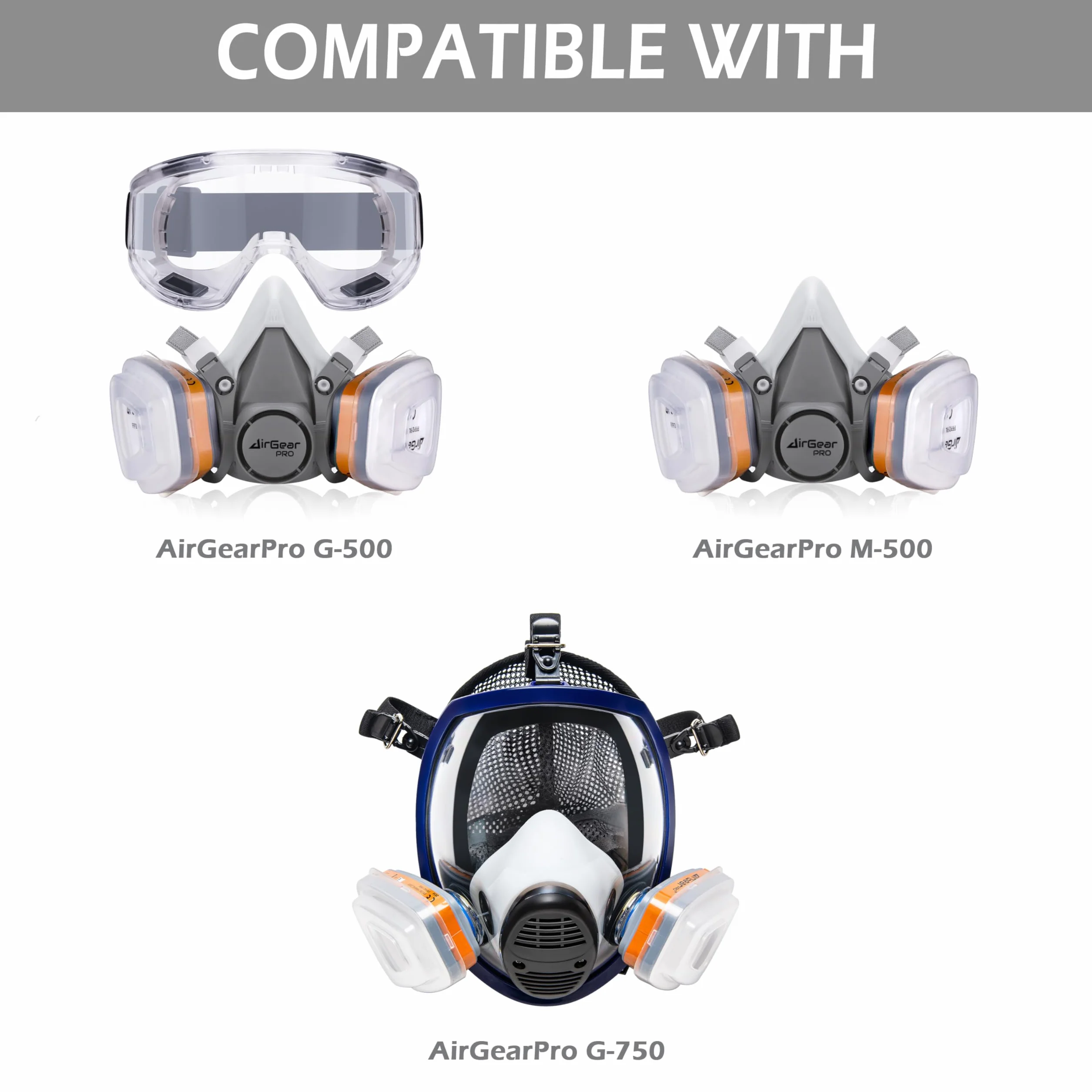 AirGearPro F-500 Filtri per Maschera G-500/M-500 Antigas Antipolvere Riutilizzabile