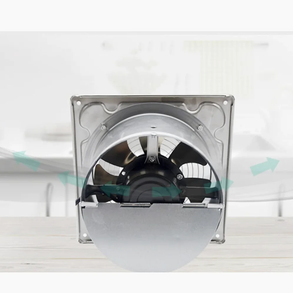 Aspiratore da Bagno, aspiratore da Cucina 6", Silenzioso con valvola di ritegno con Copertura Protettiva in Rete per Bagno/Cucina/Soggiorno