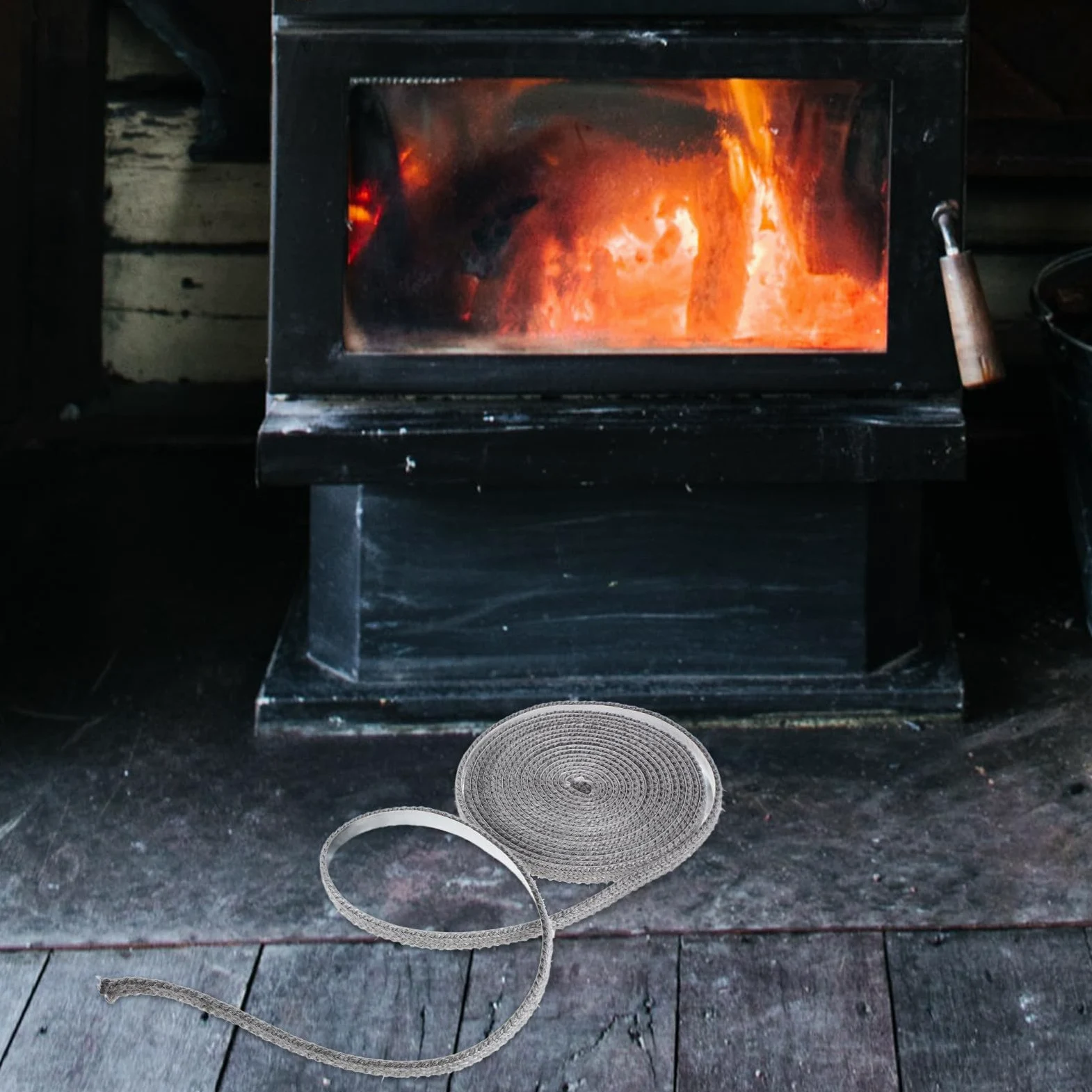 Kisangel 4rotoli Guarnizione Autoadesiva Per Resistente Temperature Per Sostituzione Caminetti e Sigillatura