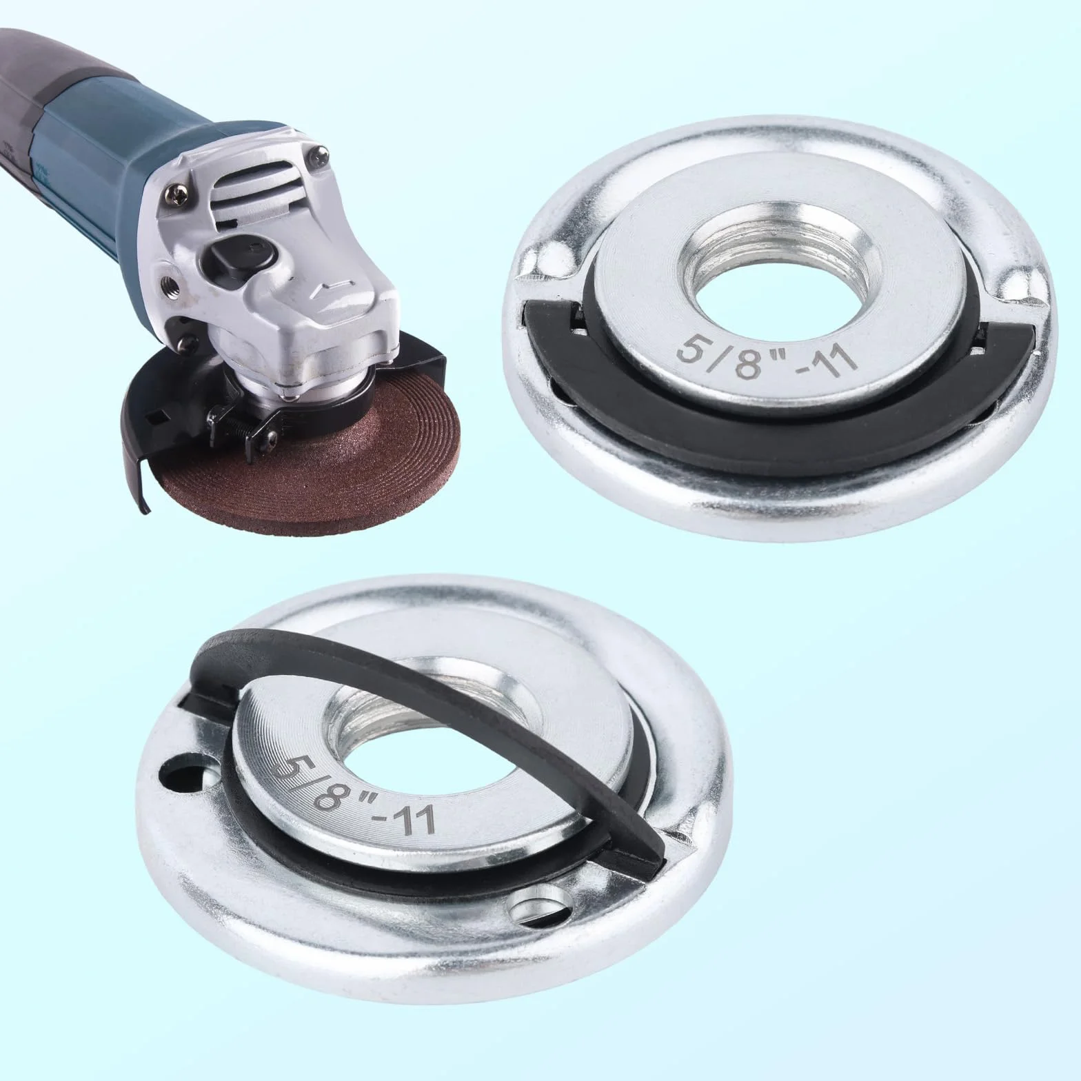 Dadi Flangiati 5/8"-11 per Smerigliatrice Angolare, Bloccaggio Rapido Metallo per Dischi da Taglio