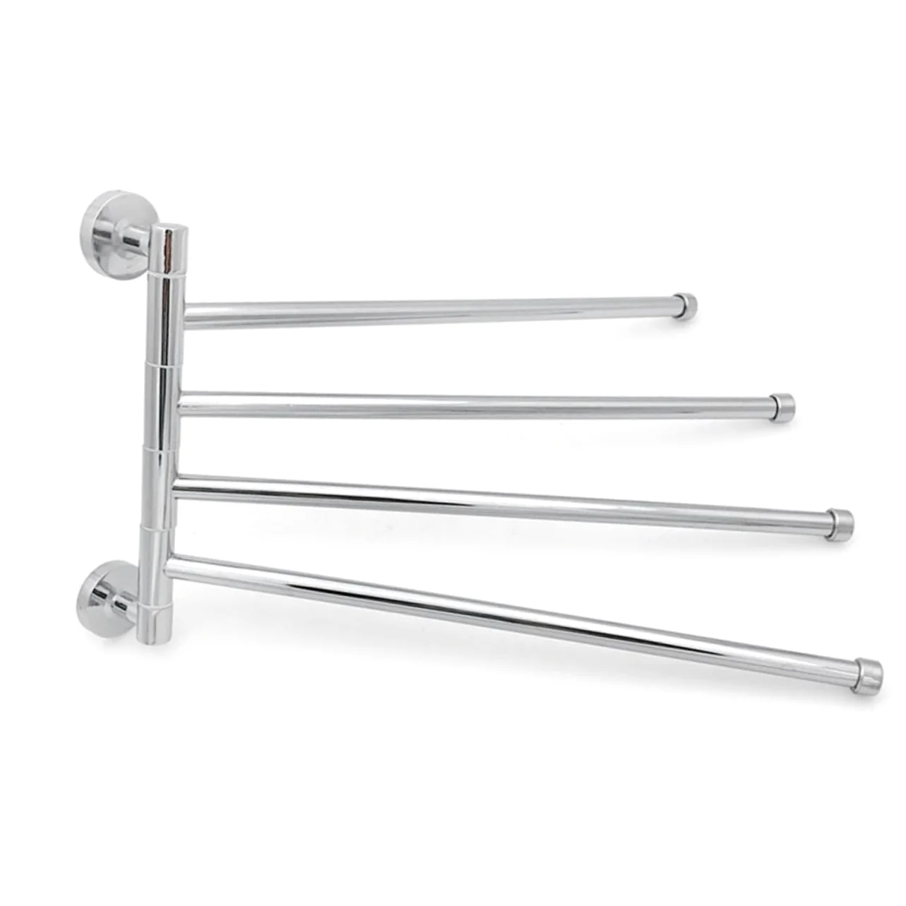 Portasciugamani Girevole in Acciaio Inox, 1 Pezzo, Argento | Resistente alla Ruggine, Salvaspazio, per Bagno e Cucina, Design Semplice Lega di Zinco