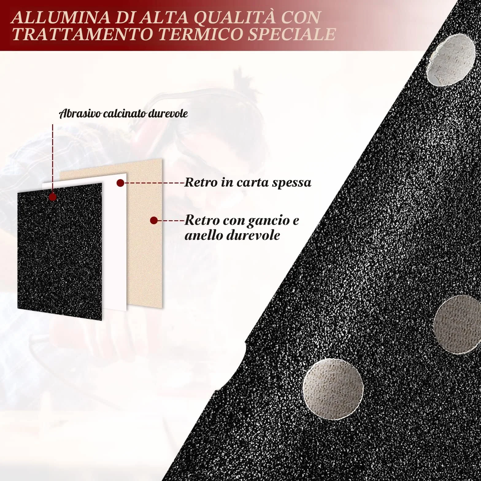 STEBRUAM 125mm Dischi Abrasivi Carta Vetrata Carburo di Silicio 80 Pezzi 8 Fori per Levigatrici Orbitali